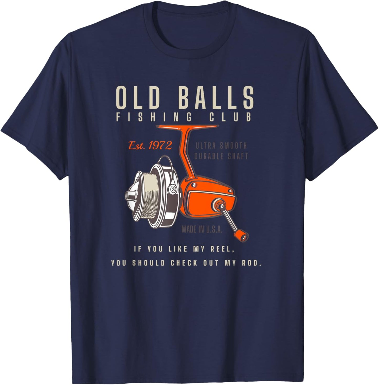 Funny 50th Birthday Fishing Pun 's Over the Hill 50 T-Shirt - T-Shirt | Navy