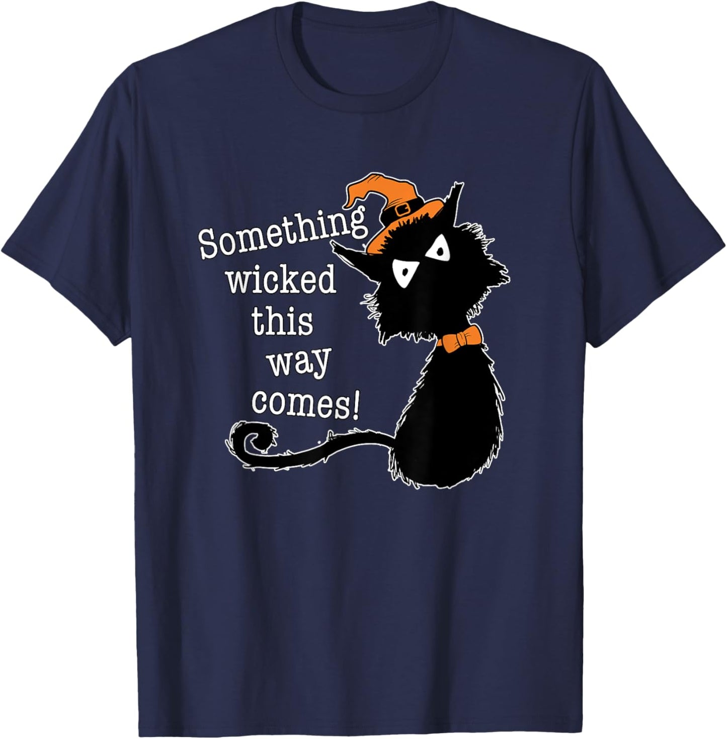 Funny Halloween Cat - Shakespeare Macbeth Quote T-Shirt - T-Shirt | Navy
