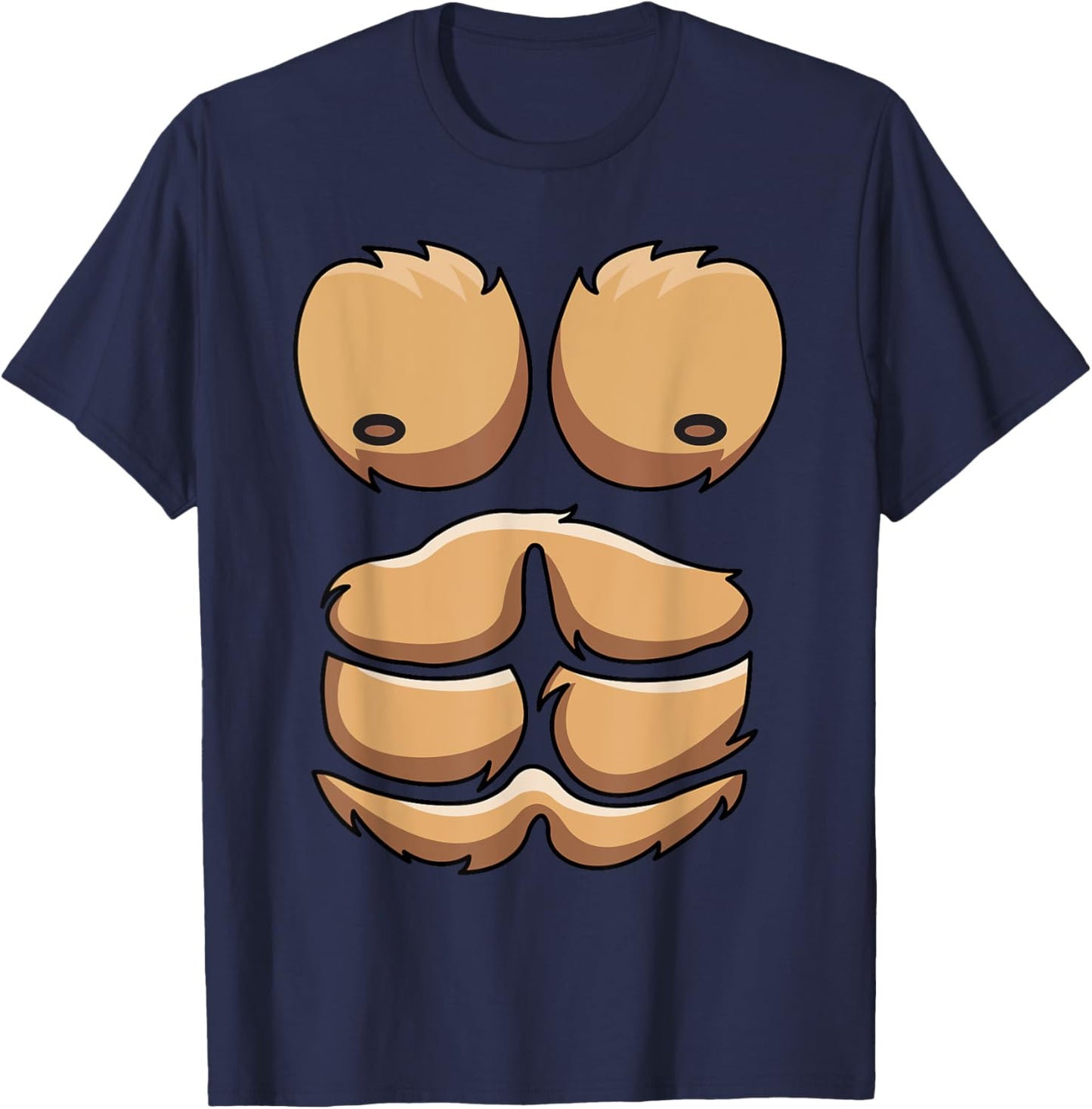 Funny Monkey Gorilla Chest Costume Halloween T-Shirt - T-Shirt | Navy