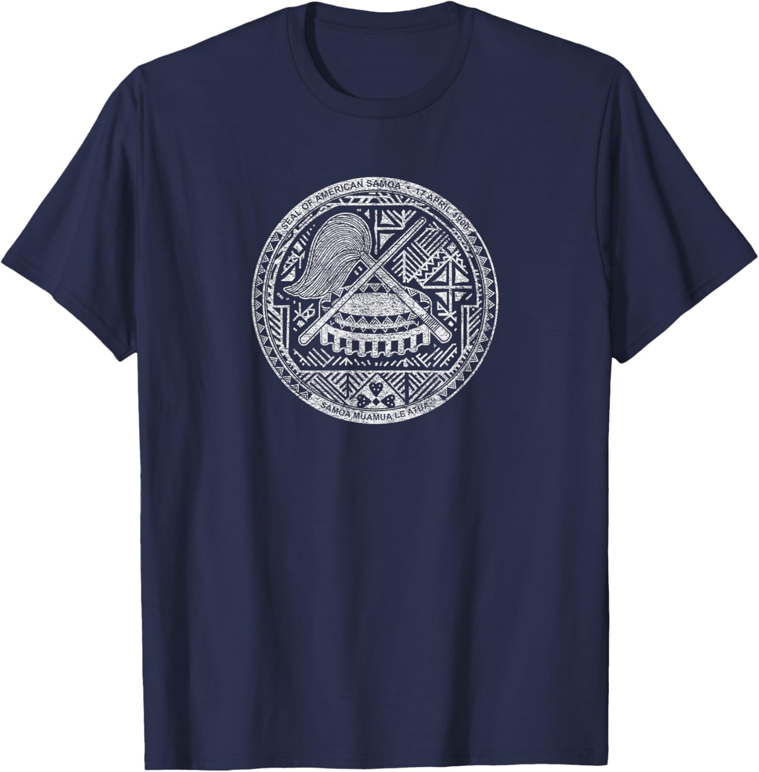 Seal of American Samoa Flag Pago Pago T-Shirt - T-Shirt | Navy