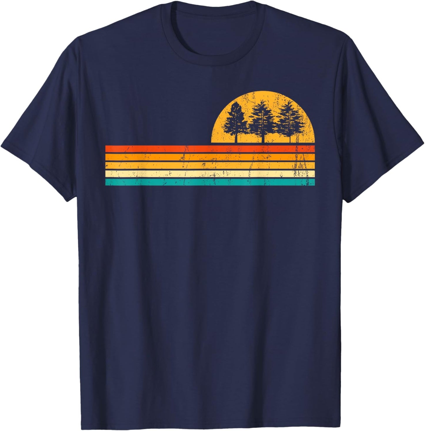 Retro Forest T-Shirt - T-Shirt | Navy