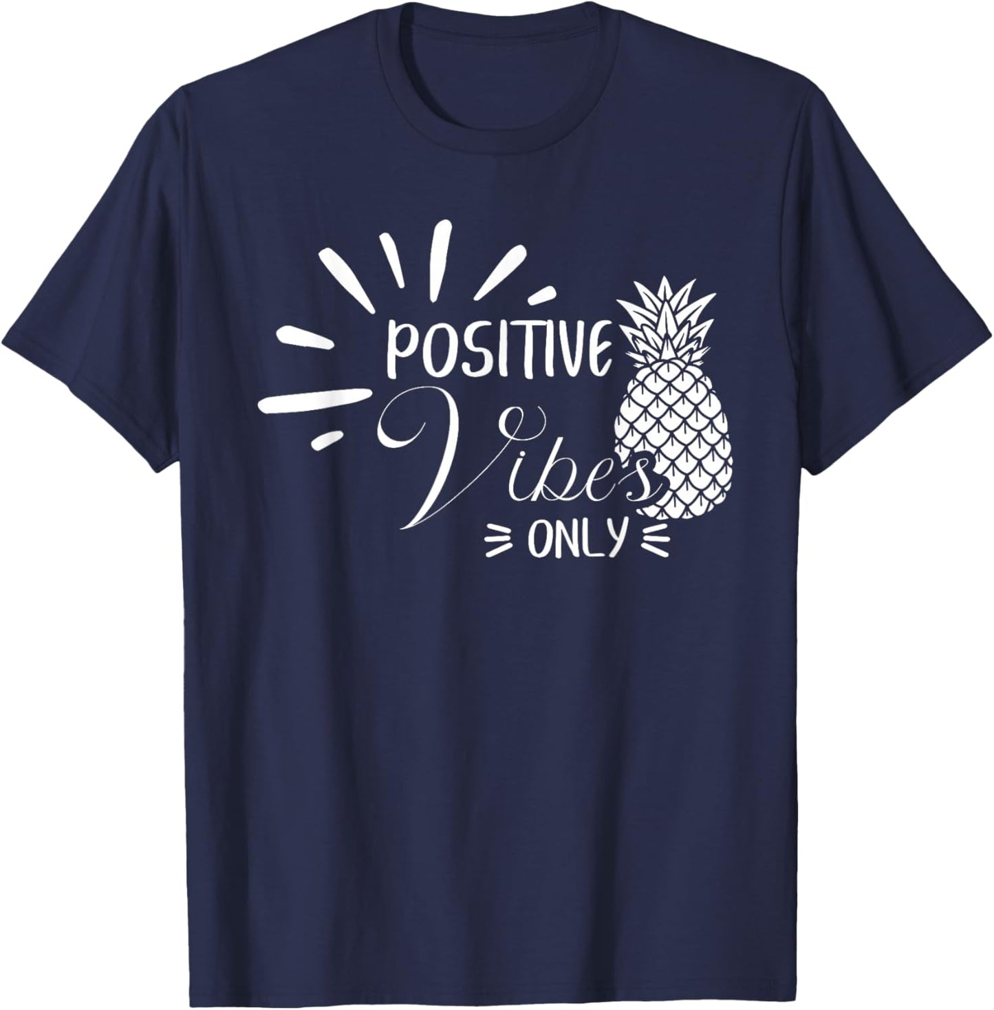 IVF Positive Vibe Only Pineapple Transfer Day Infertility T-Shirt - T-Shirt | Navy