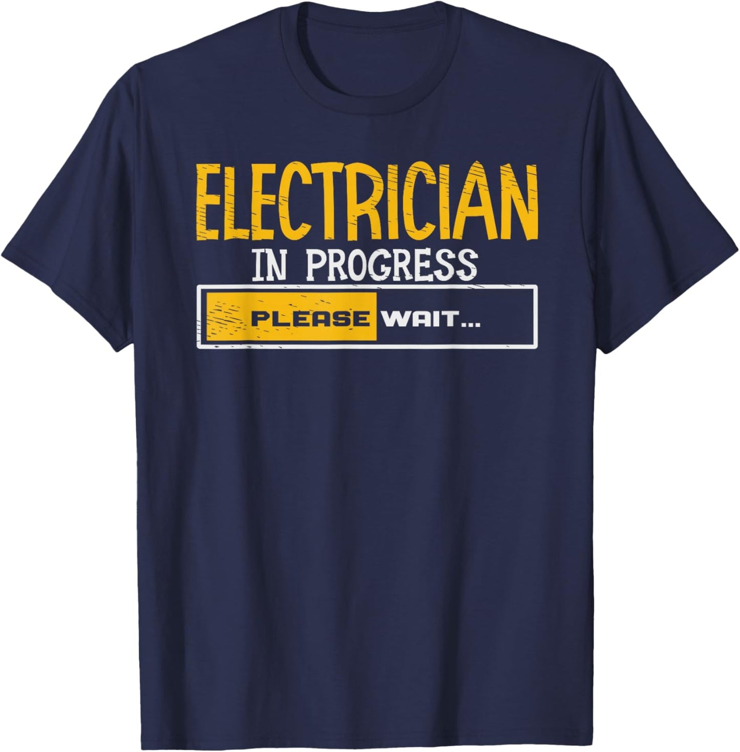 Electrician Loading Electrical Worker Journeyman Wireman T-Shirt - T-Shirt | Navy