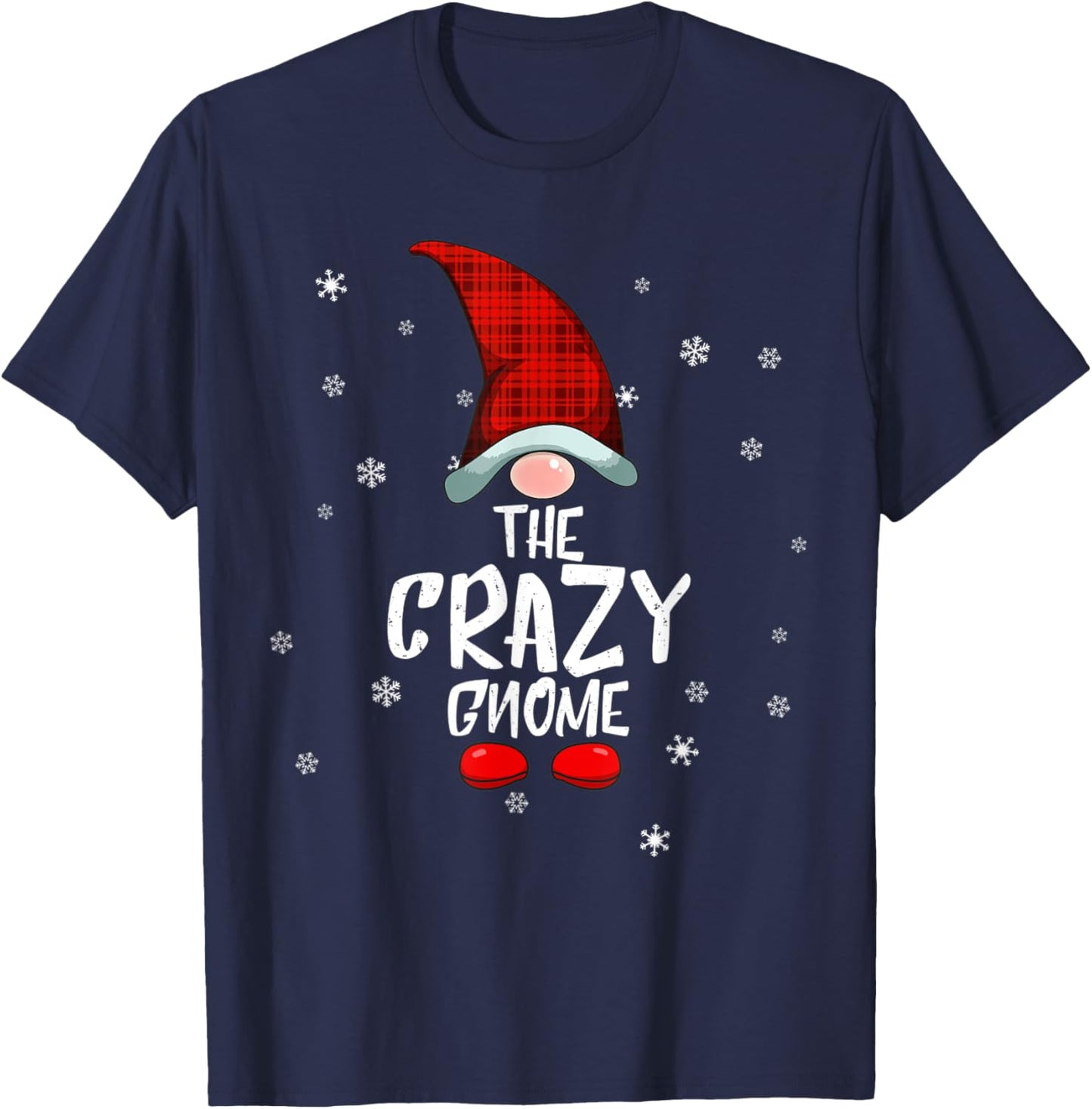 The Crazy Gnome Family Christmas Pajama Crazy Gnome T-Shirt - T-Shirt | Navy
