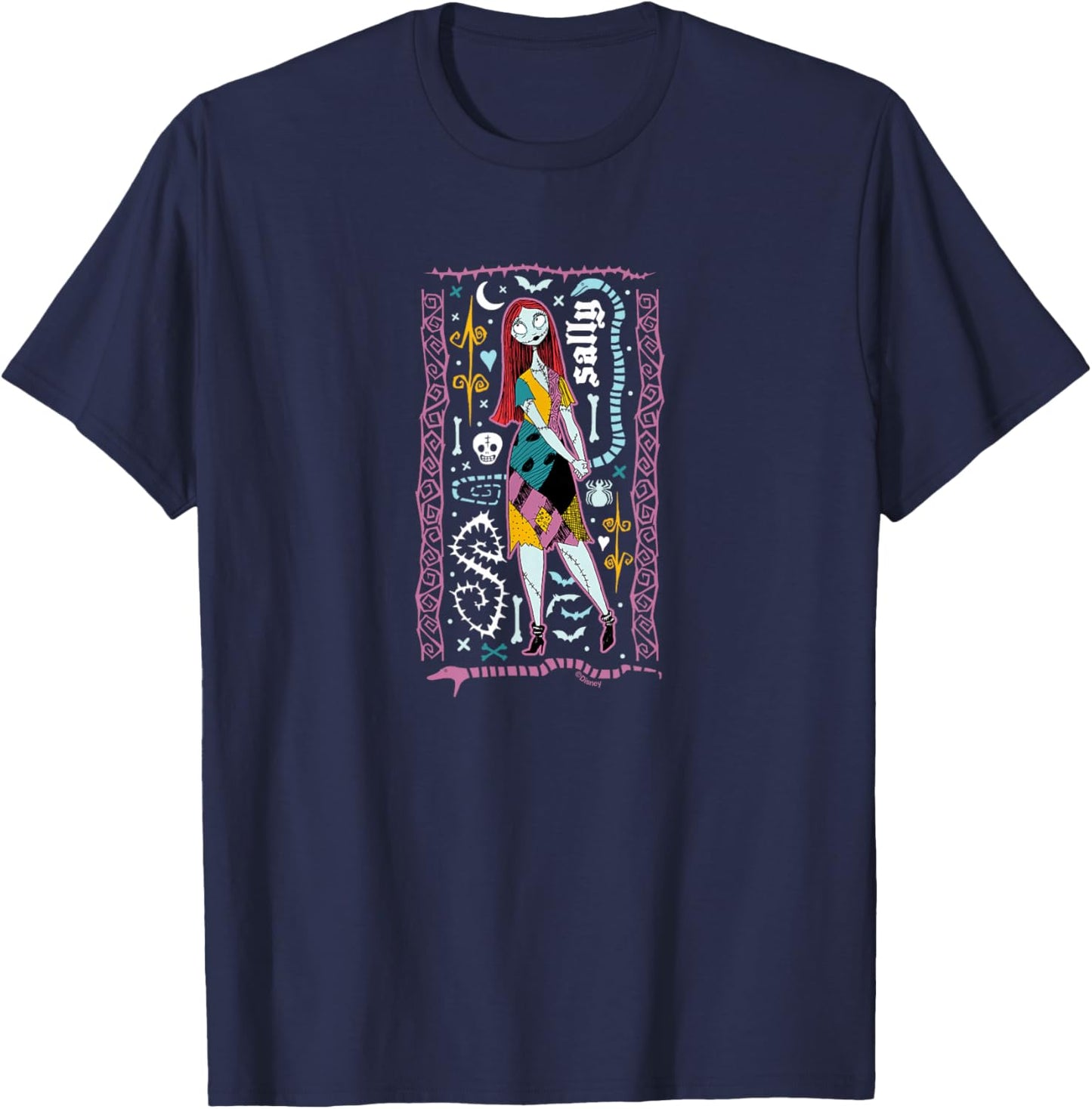 The Nightmare Before Christmas - Sally Character T-Shirt - T-Shirt | Navy