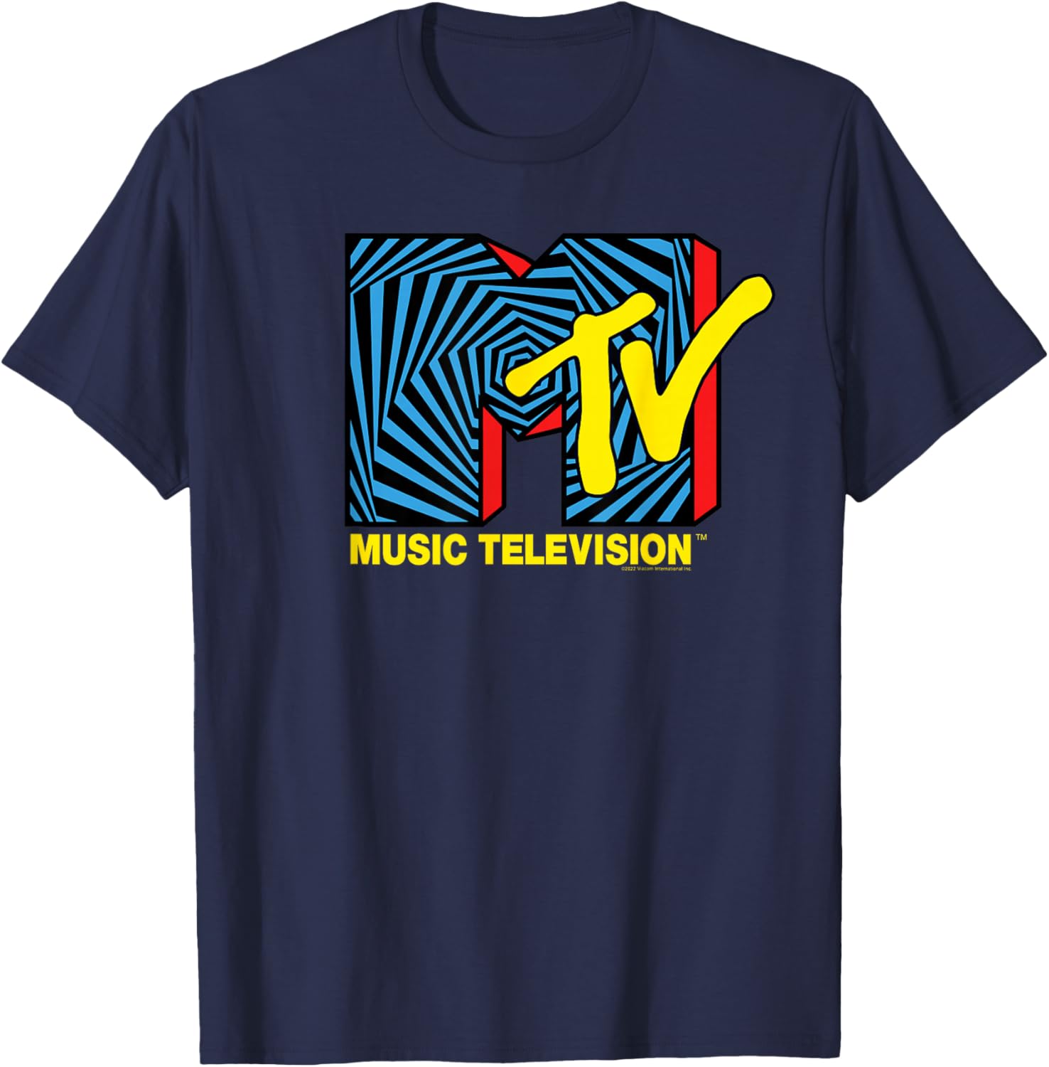 MTV Logo Spiral Music Fan T-Shirt - T-Shirt | Navy