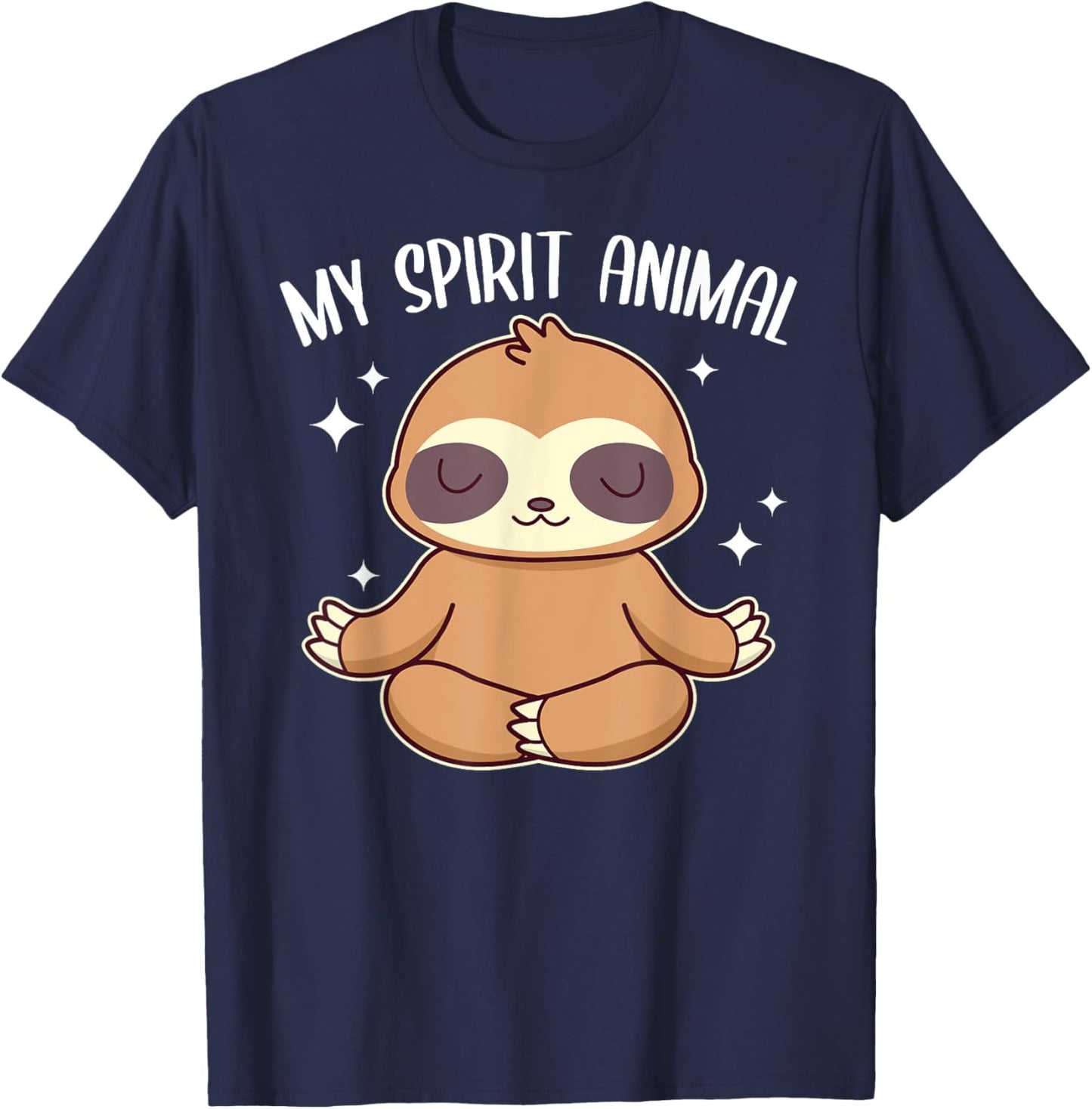 Sloth Is My Spirit Animal Lazy Sloth T-Shirt - T-Shirt | Navy