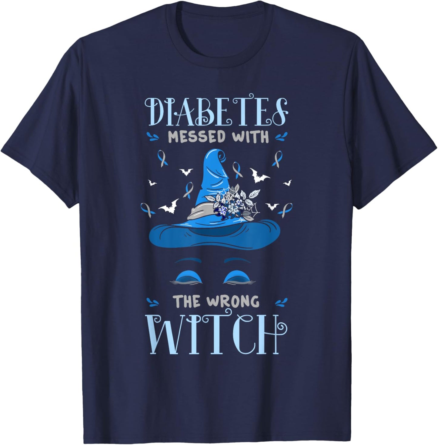 Diabetes Survivors Diabetic Patient Halloween Witch Costume Small T-Shirt - T-Shirt | Navy