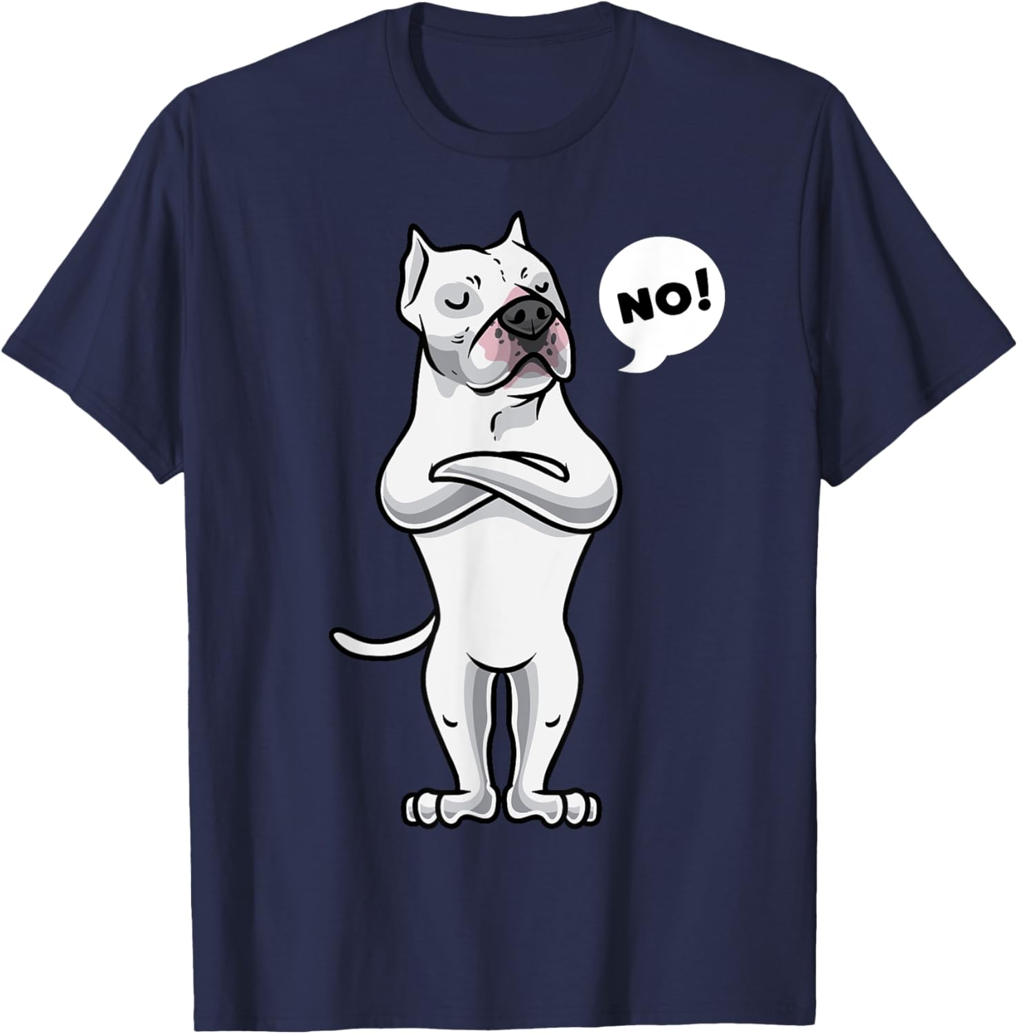Stubborn Argentine Dogo Argentino Dog funny Women Girls Kids T-Shirt - T-Shirt | Navy