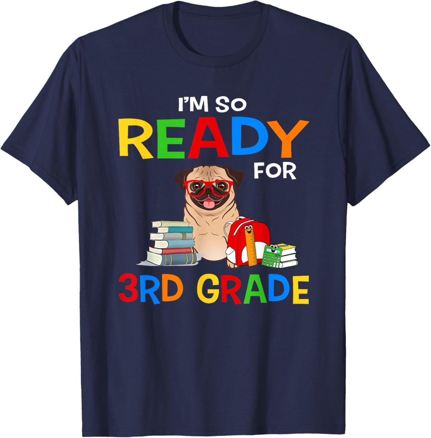 I'm So Ready For Dabbing 3rd Grade Dog Cute Back To School Men Women Kids T-Shirt - T-Shirt | Navy