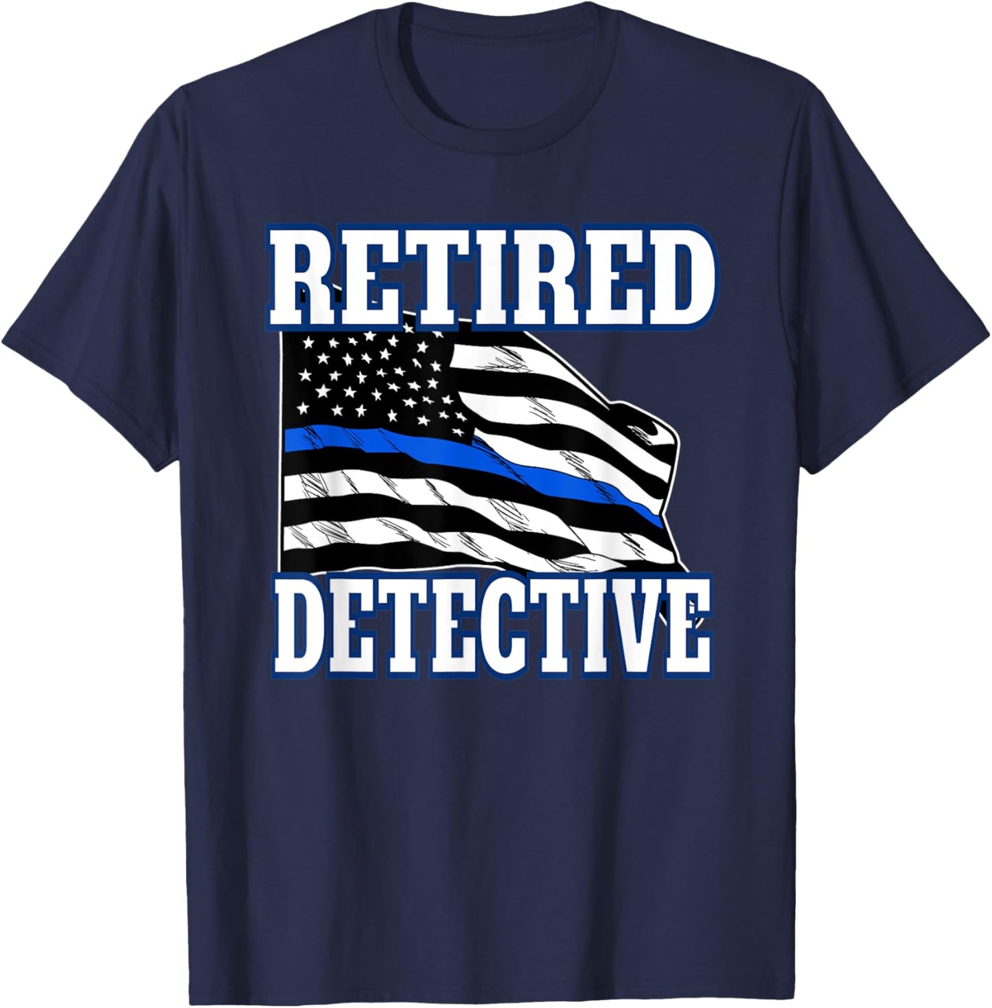 Retired Detective Police Officer Retirement T-Shirt - T-Shirt | Navy