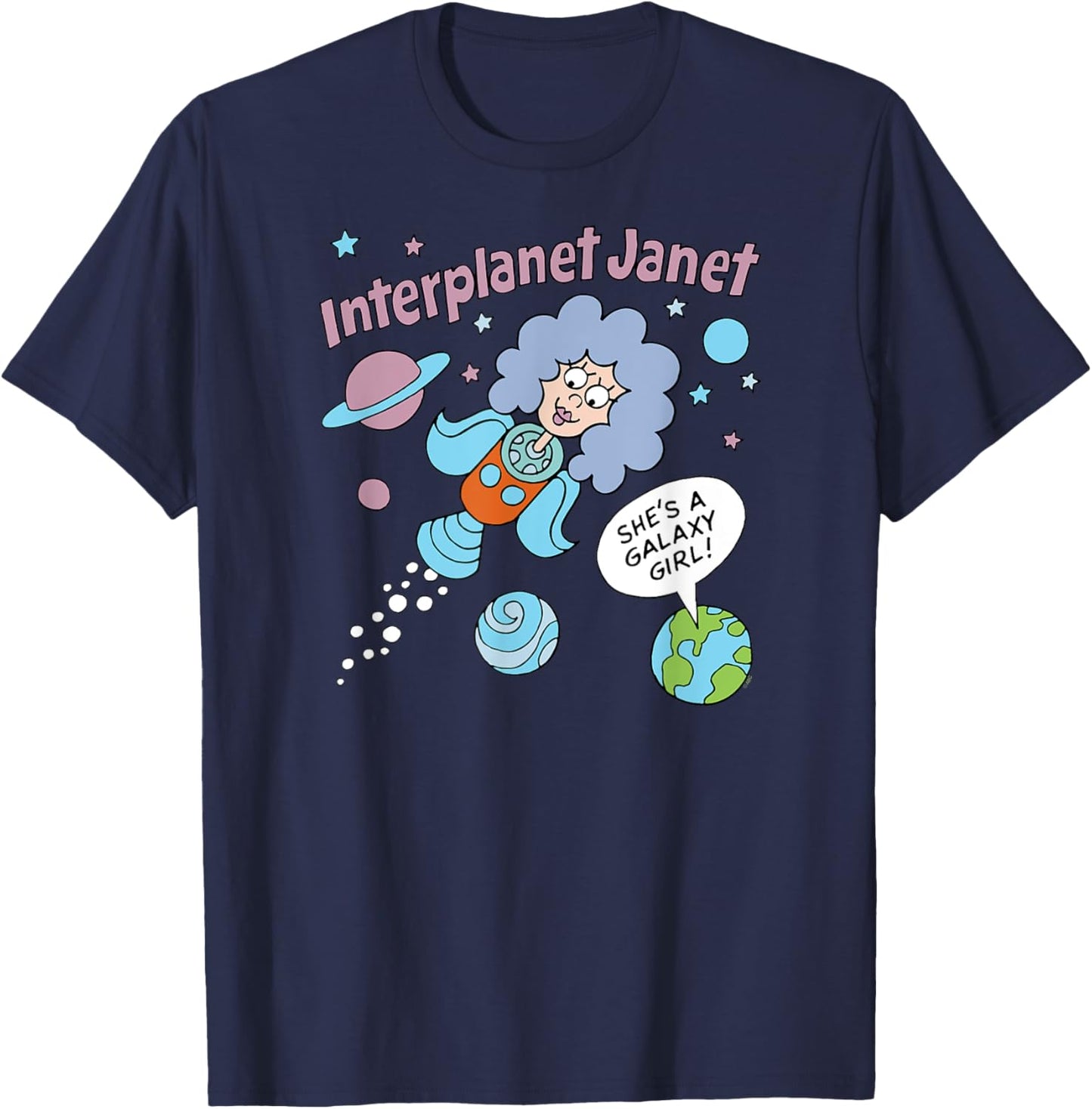 Ripple Junction x Schoolhouse Rock Interplanet Janet T-Shirt - T-Shirt | Navy