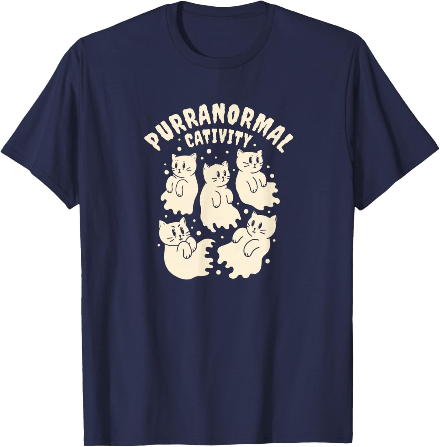 Purranormal Cativity Paranormal Cat Halloween Women T-Shirt - T-Shirt | Navy