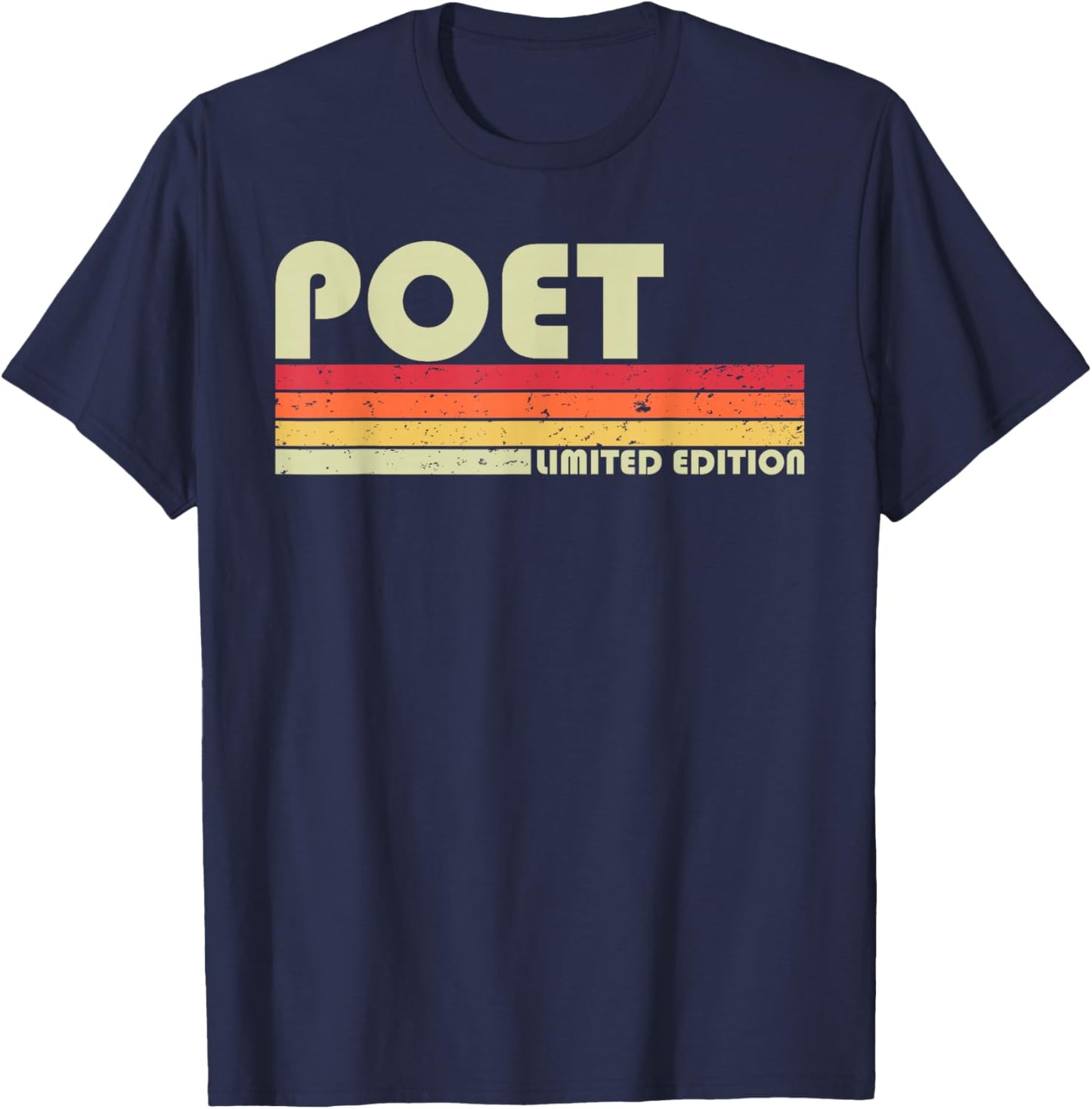 Personal Christmas Retro Vintage Graduation Gifts POET Funny Job Title Profession Birthday Worker Idea T-Shirt - T-Shirt | Navy