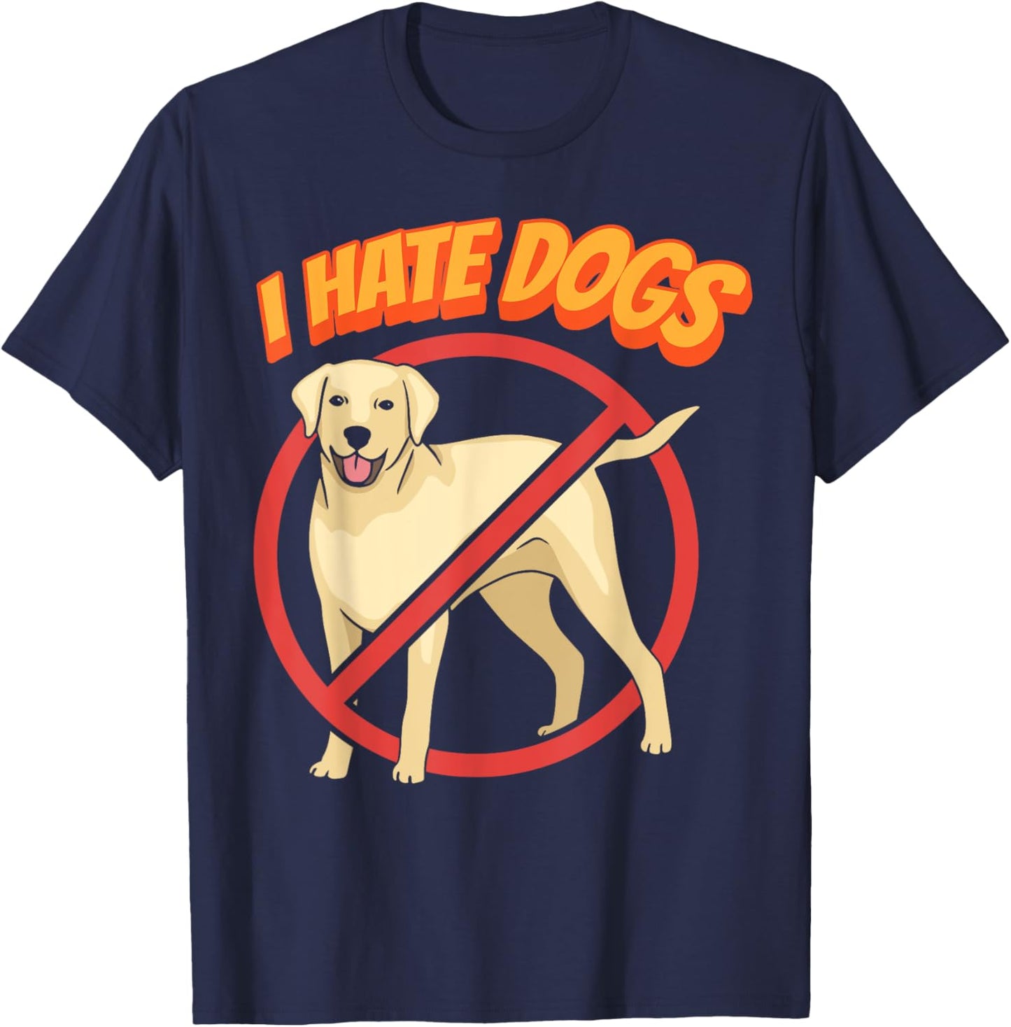 I Hate Dogs Cats Cat Pet Animal Lover Women Kids T-Shirt - T-Shirt | Navy