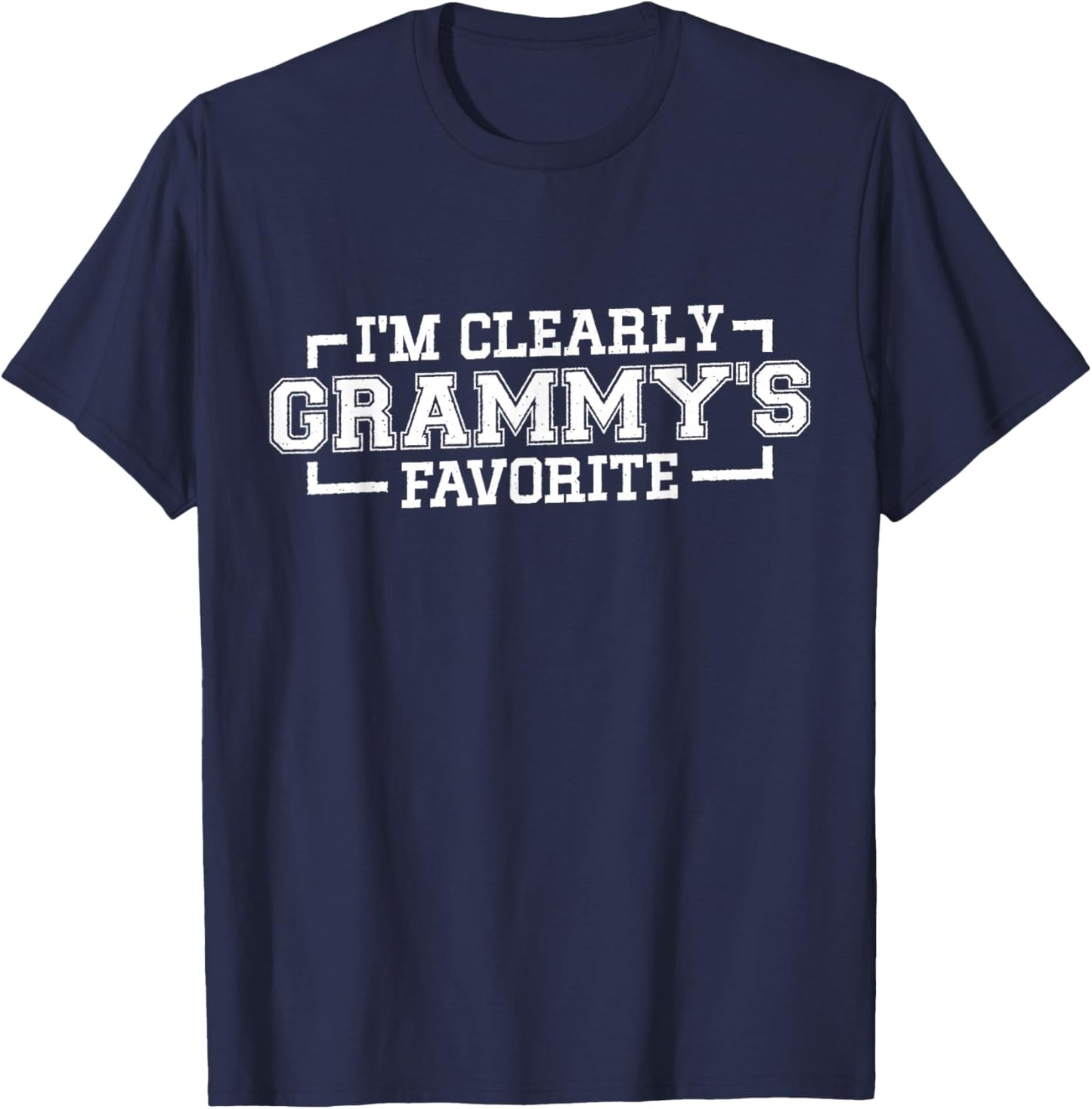 I'm Clearly Grammy's Favorite, Grandson Grandkids Grandma T-Shirt - T-Shirt | Navy
