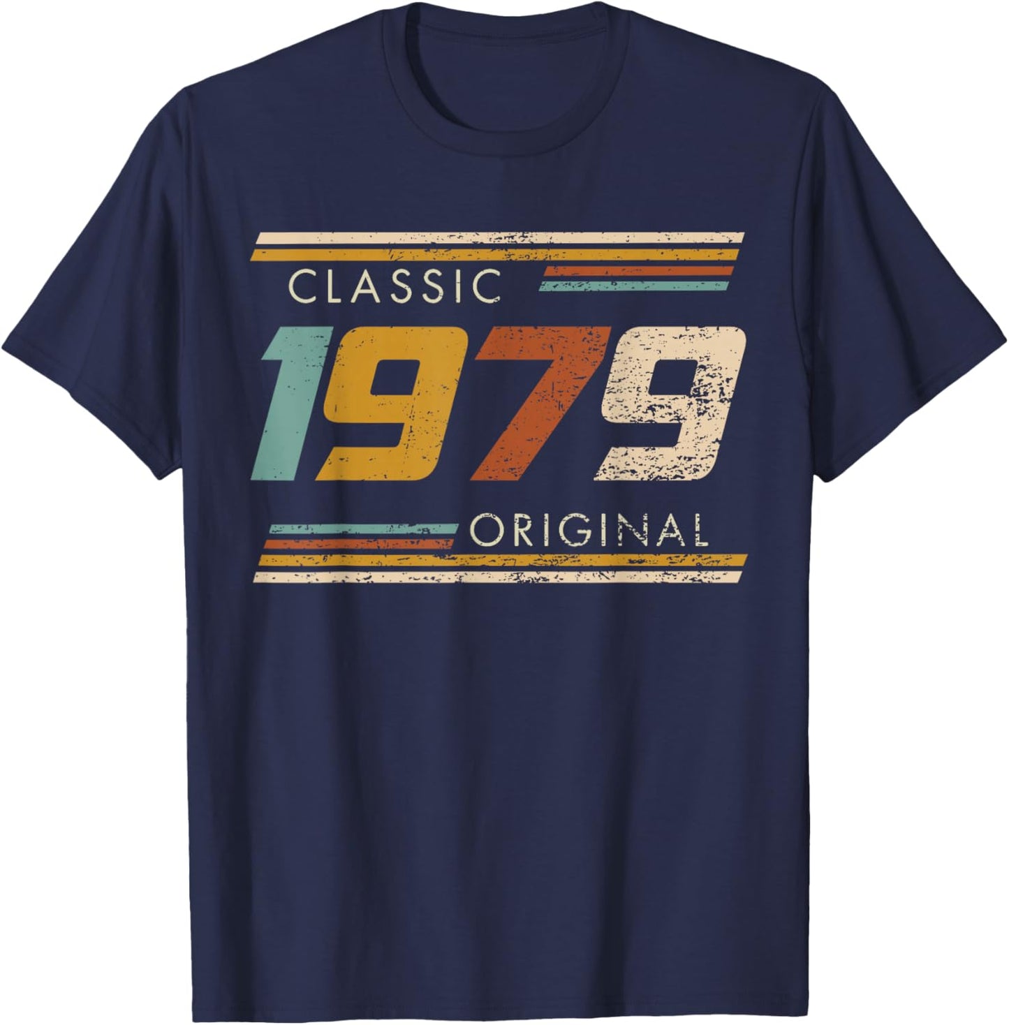 Classic 1979 Original Vintage Birthday Est 1979 Edition T-Shirt - T-Shirt | Navy