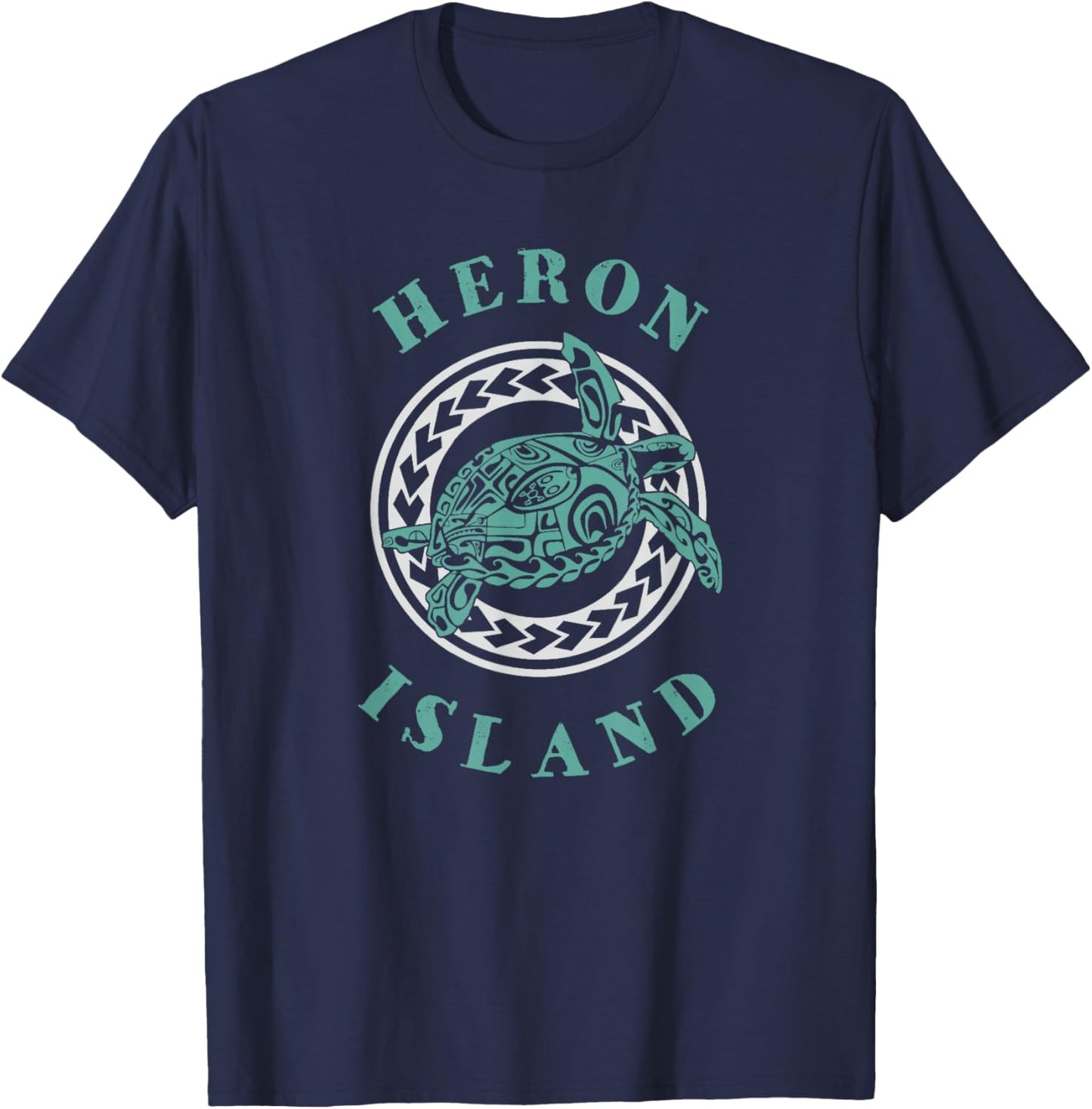 Heron Island Australia Tribal Tattoo Sea Turtle T-Shirt - T-Shirt | Navy