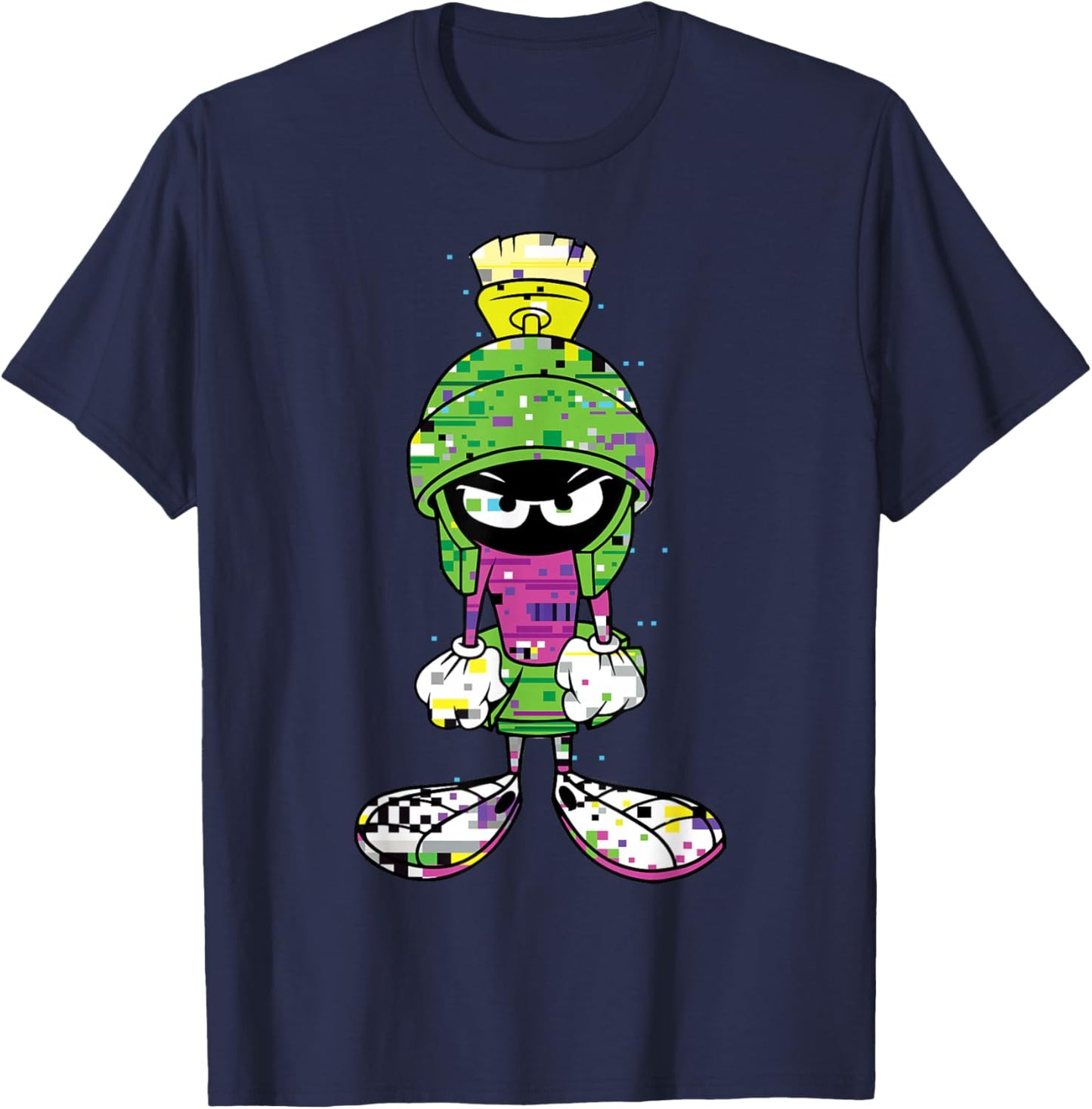Marvin The Martian Glitch T-Shirt - T-Shirt | Navy