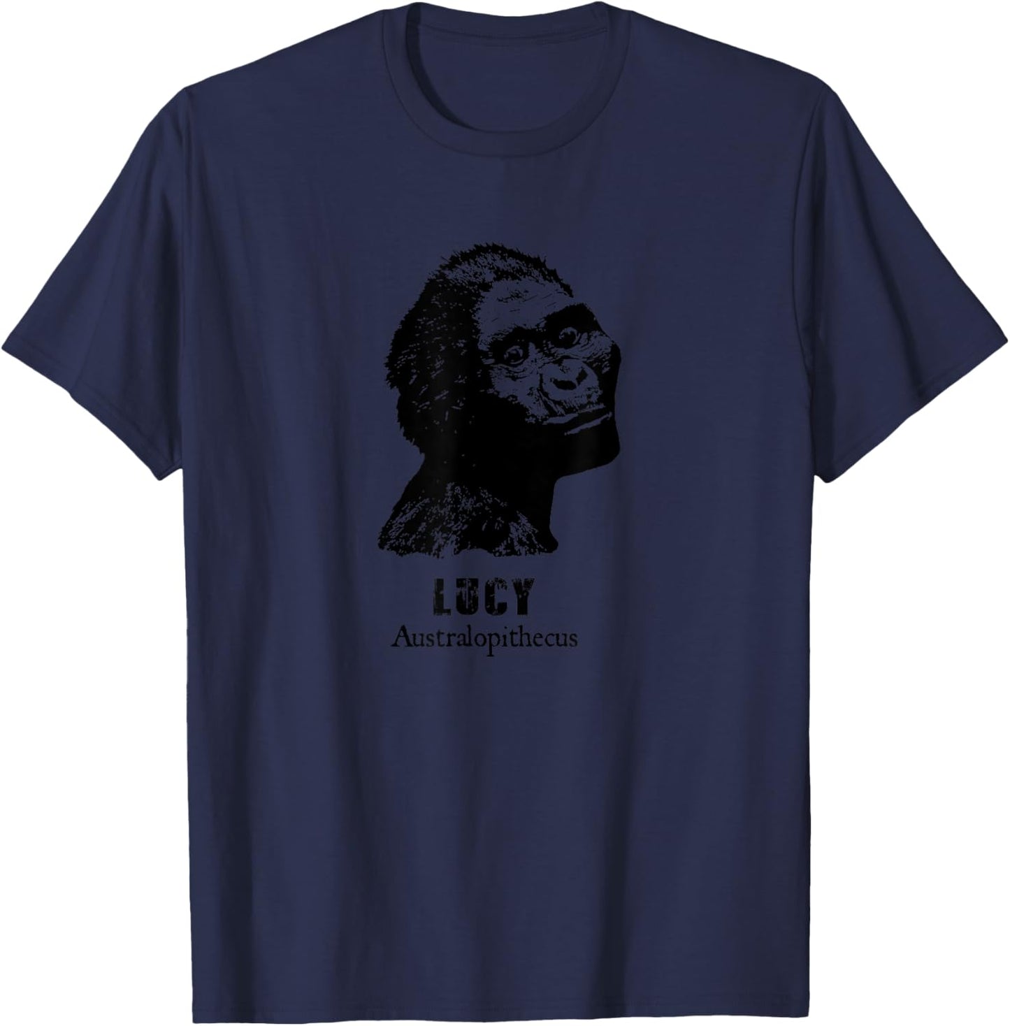 Lucy Australopithecus | Female Hominin Monkey | History | Che Style T-Shirt - T-Shirt | Navy