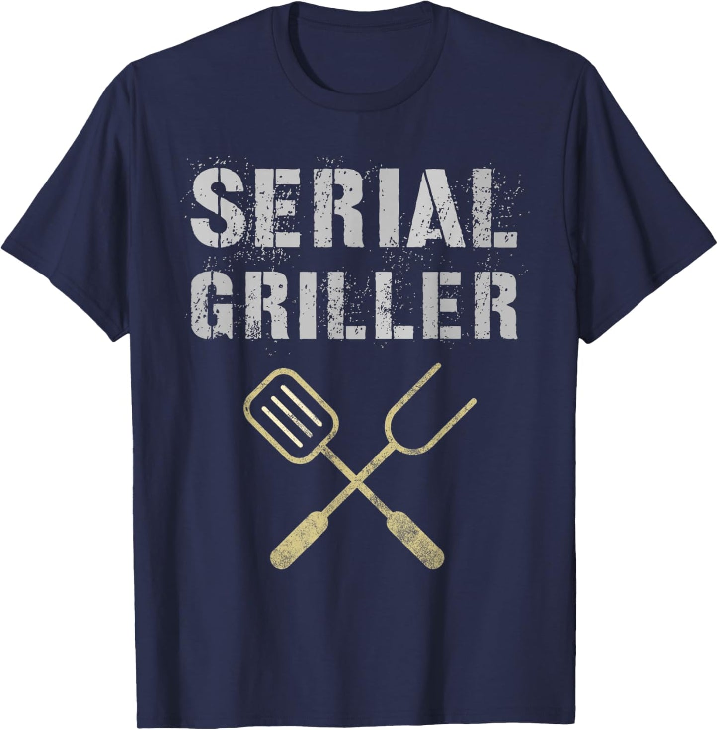 Funny BBQ BBQ Grill Patio Cooking T-Shirt - T-Shirt | Navy