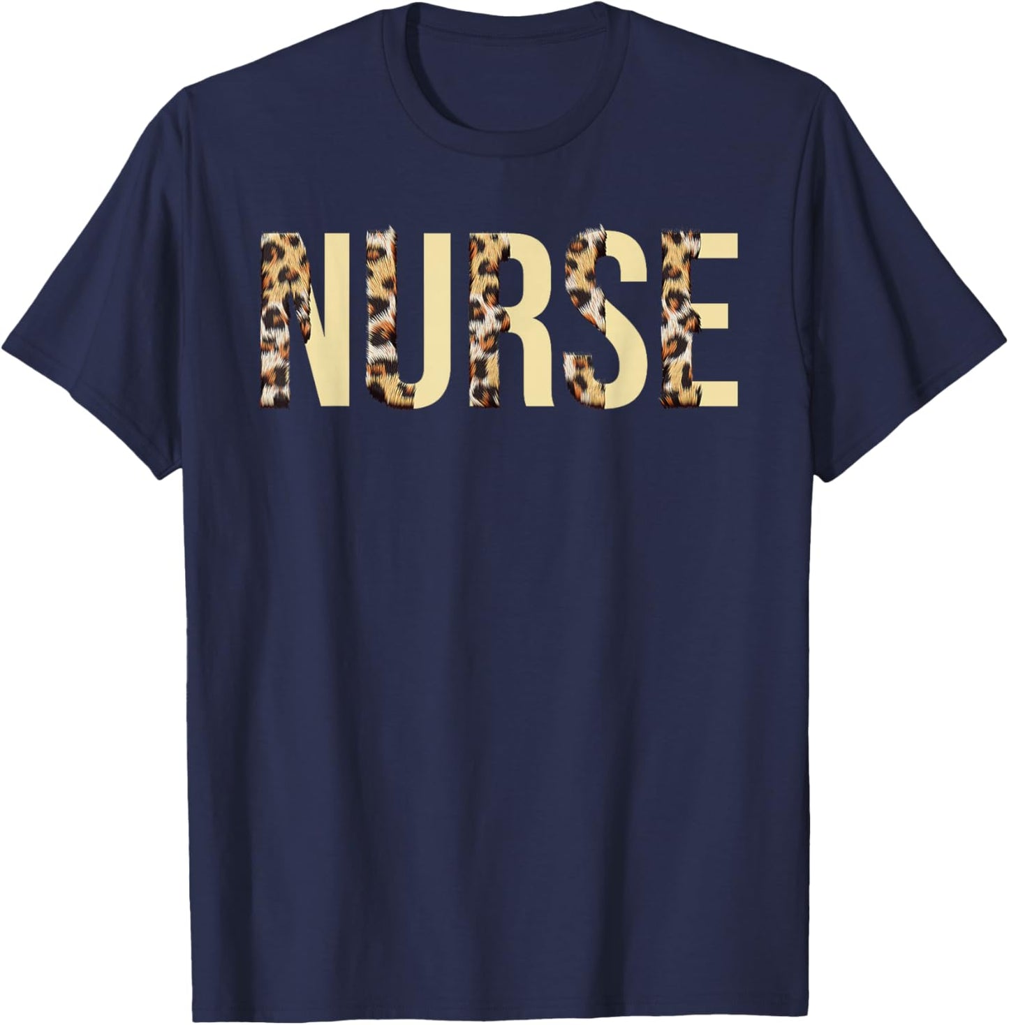 Nurse Leopard - Registered Nurse Nursing RN Healthcare T-Shirt - T-Shirt | Navy