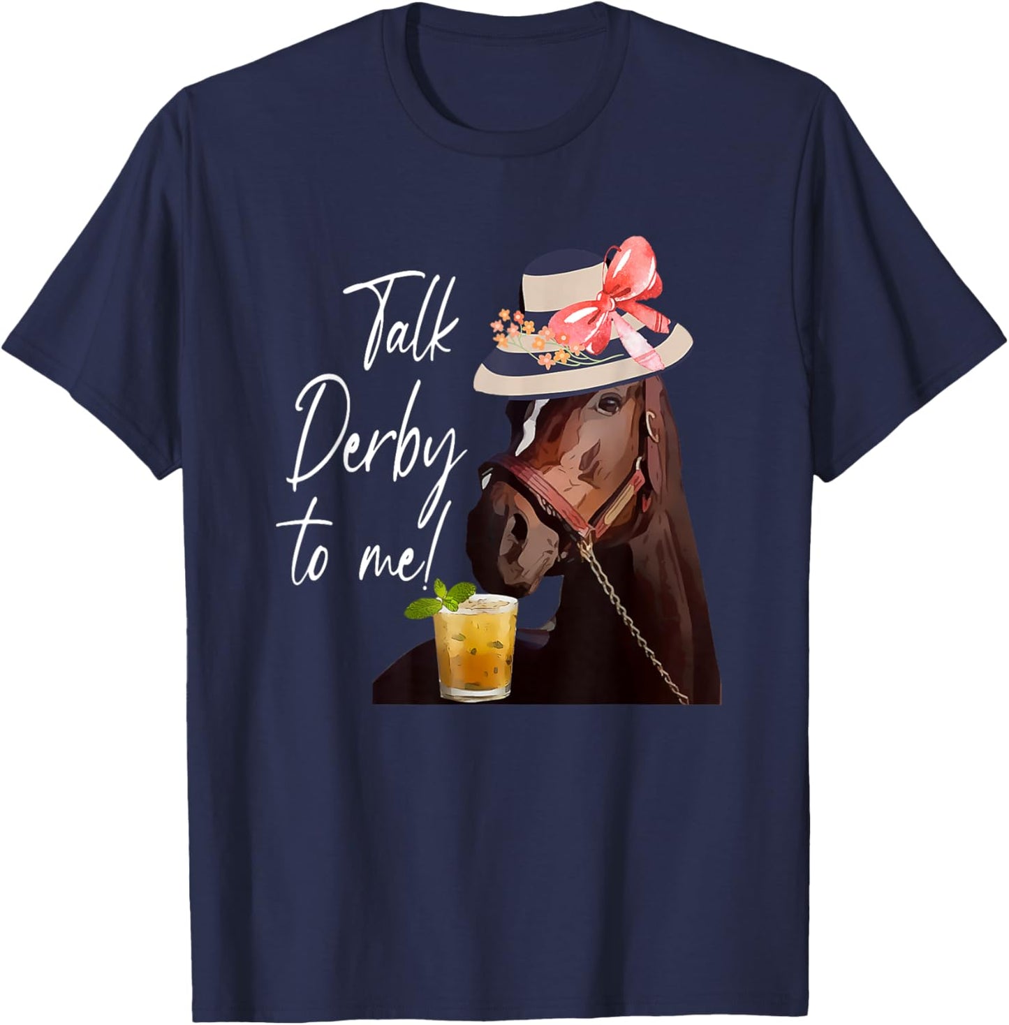 Talk Derby To Me Horse T-Shirt - T-Shirt | Navy