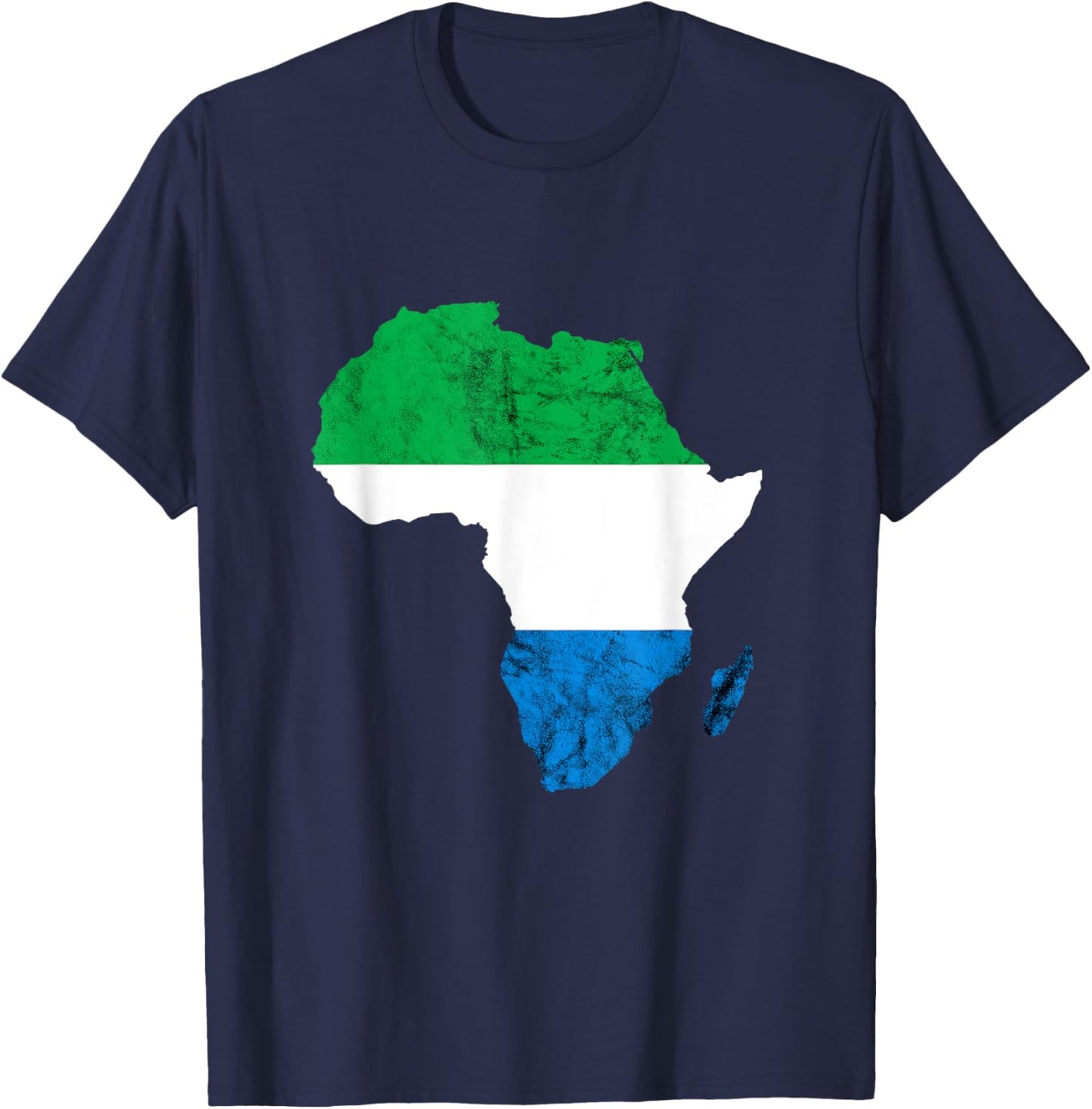 Sierra Leone Pride Roots Map Flag of Sierra Leonean T-Shirt - T-Shirt | Navy