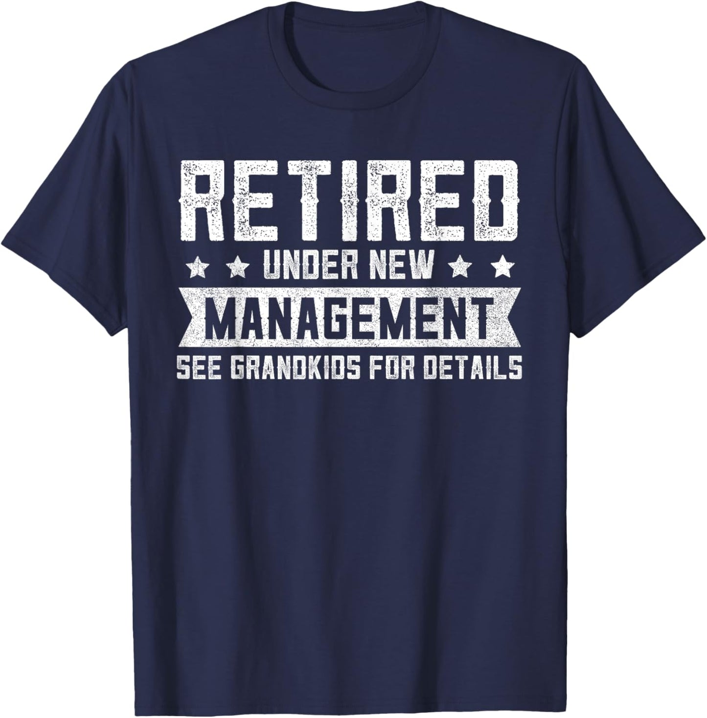 Retired Grandpa Shirts, Funny Fathers Day Retirement T-Shirt - T-Shirt | Navy