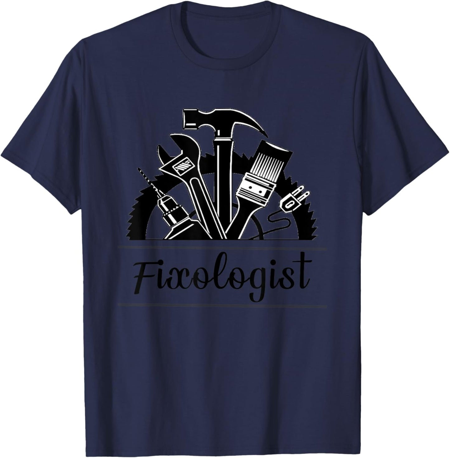Cool Handyman Tools Art Women Woodworker Carpenter T-Shirt - T-Shirt | Navy