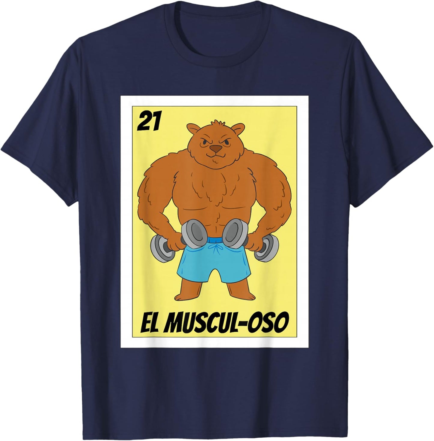 Funny Fitness Mexican Design - El Musculoso T-Shirt - T-Shirt | Navy
