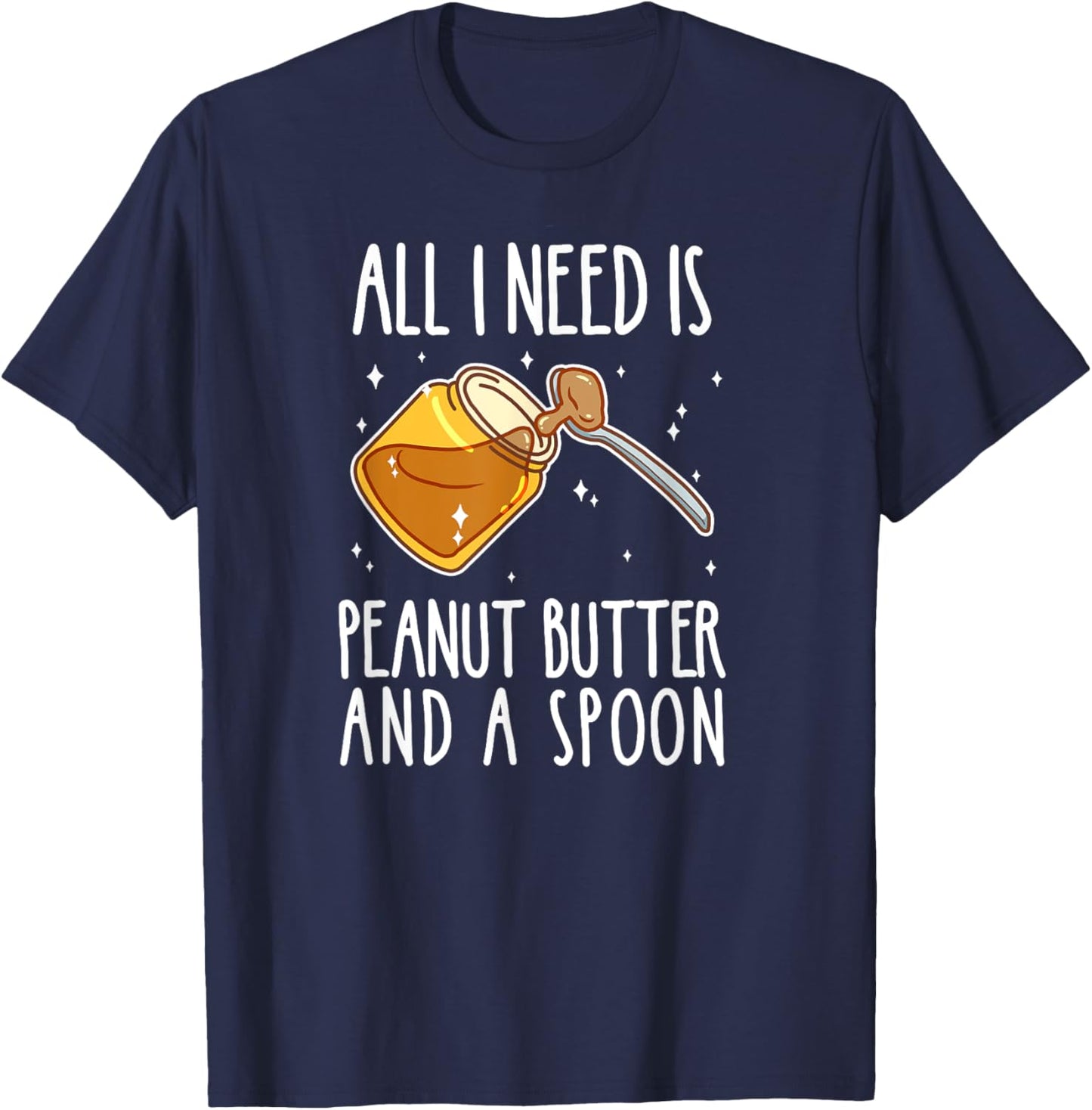 Funny Top Peanut Butter Crunchy PBJ Loves Halloween T-Shirt - T-Shirt | Navy