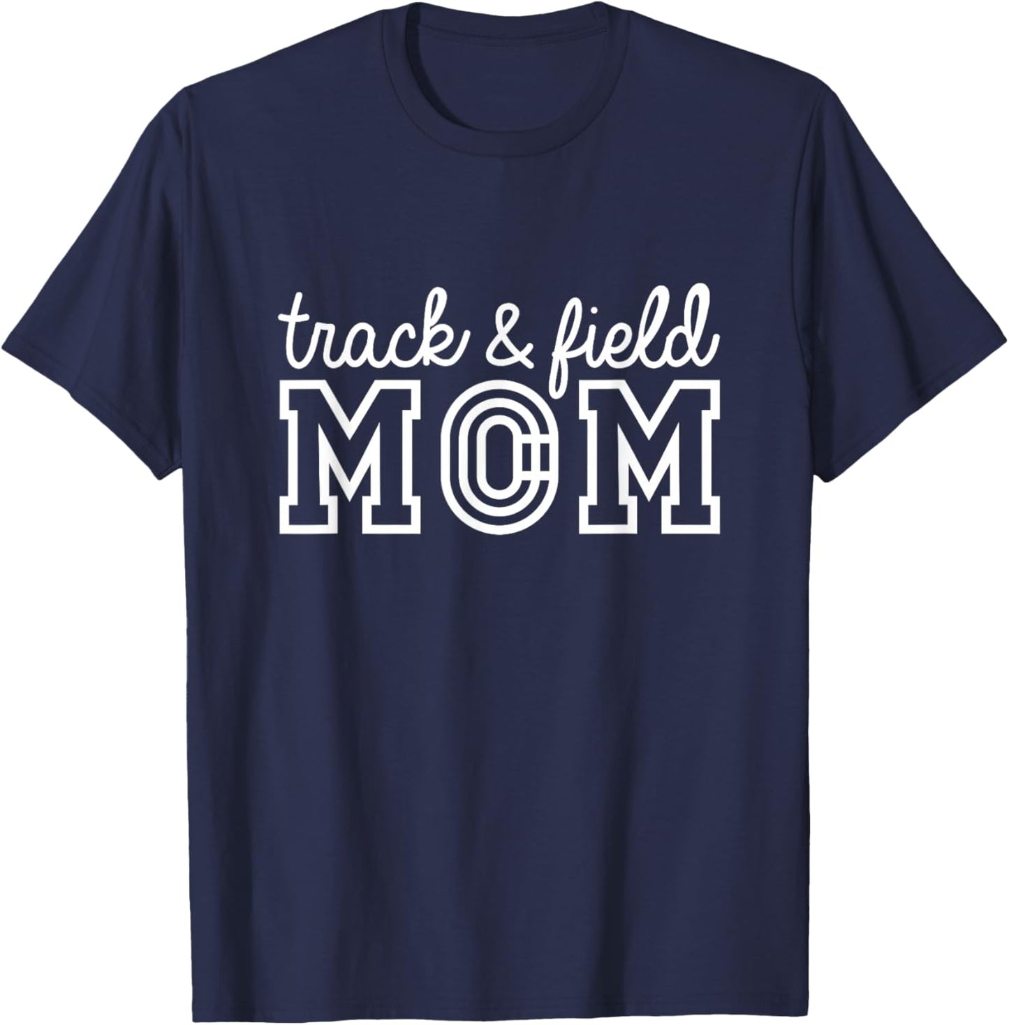 Track Mom Track And Field Mom Runner Running Mama Mother T-Shirt - T-Shirt | Navy