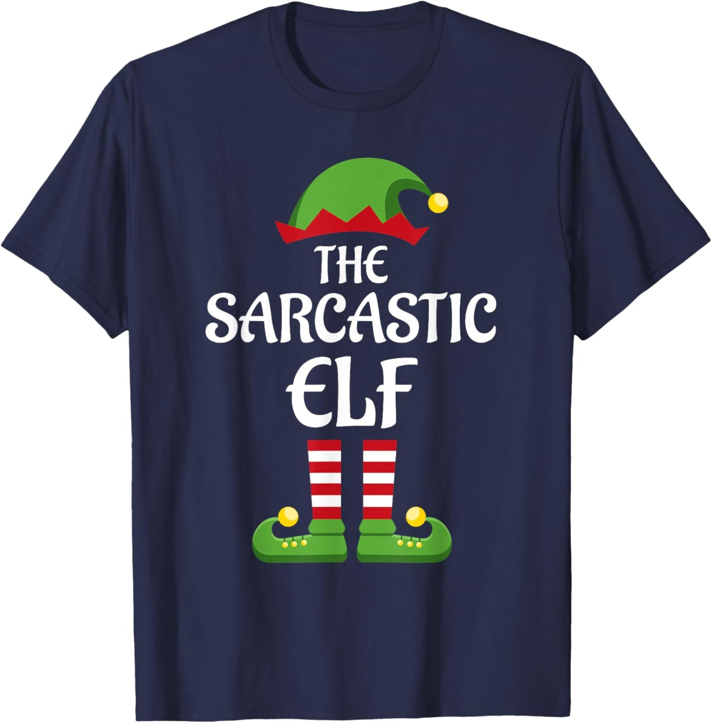 Sarcastic Elf Family Matching Group Christmas T-Shirt - T-Shirt | Navy