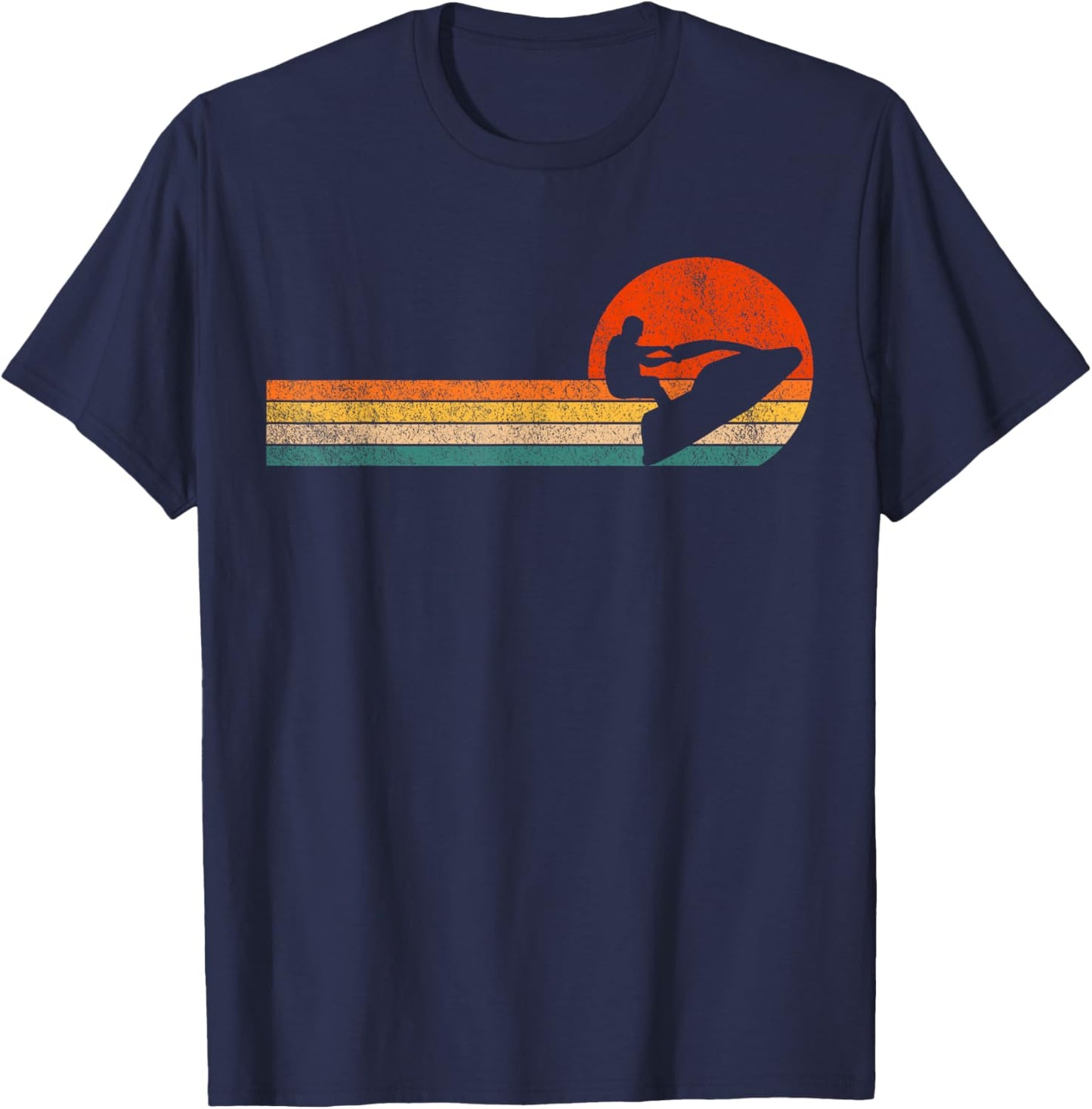 Retro Jet Ski Jetski Jet skier Vintage T-Shirt - T-Shirt | Navy