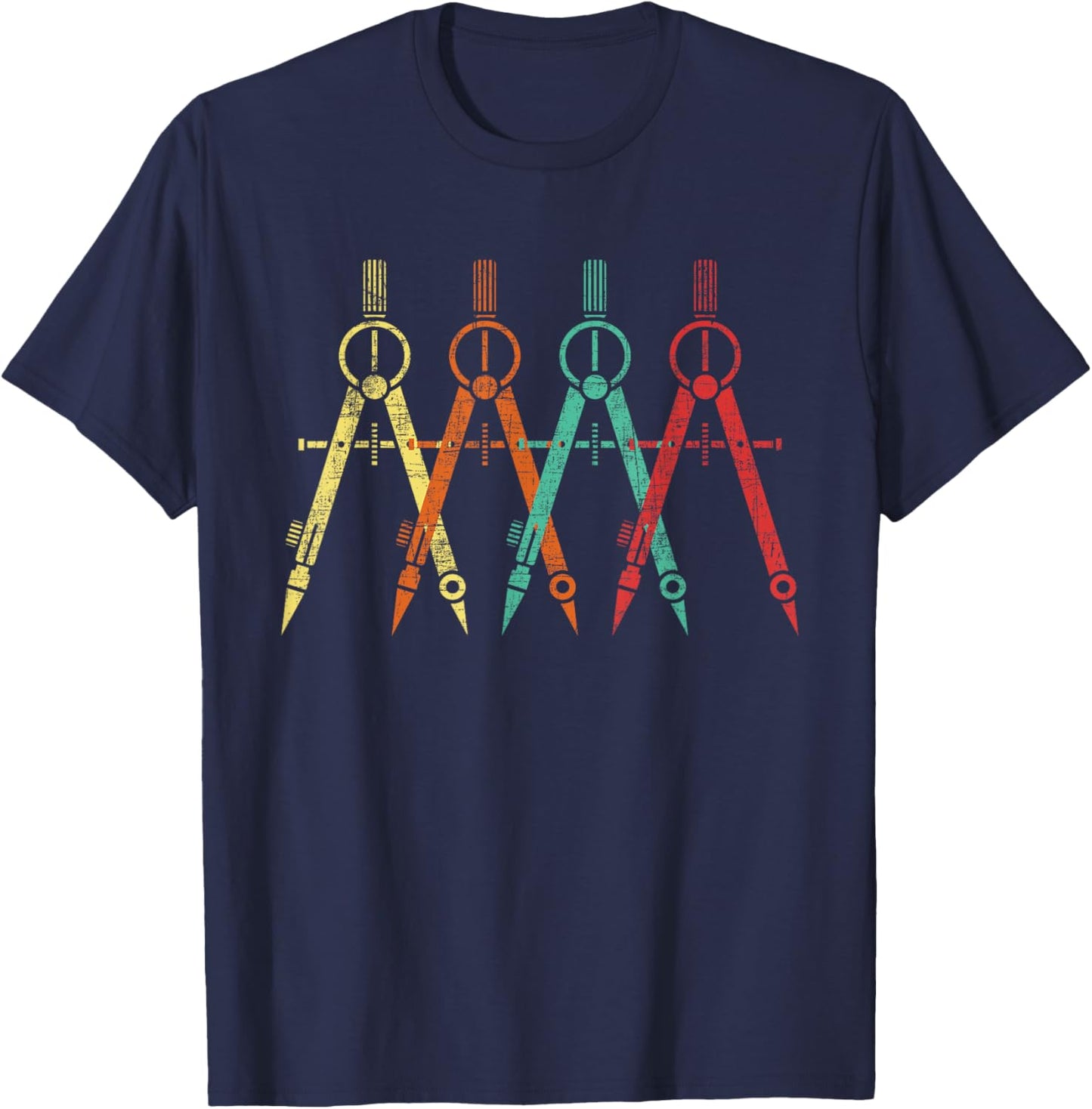 Funny Architect Shirts Architect Protractor - Architecture Art Architectural Design T-Shirt - T-Shirt | Navy
