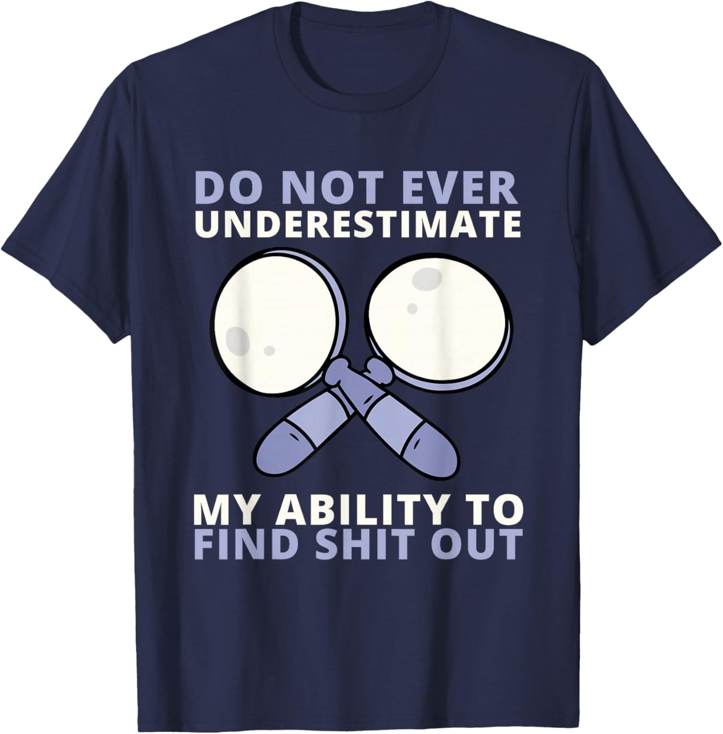 Sleuth Detective Spy And Private Investigator Agent T-Shirt - T-Shirt | Navy
