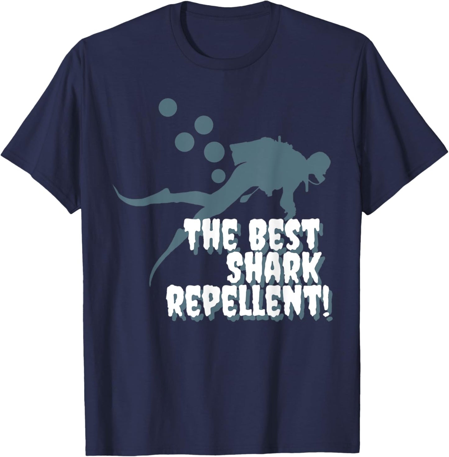 Diver Fart Bubbles Best Shark Repellent T-Shirt - T-Shirt | Navy