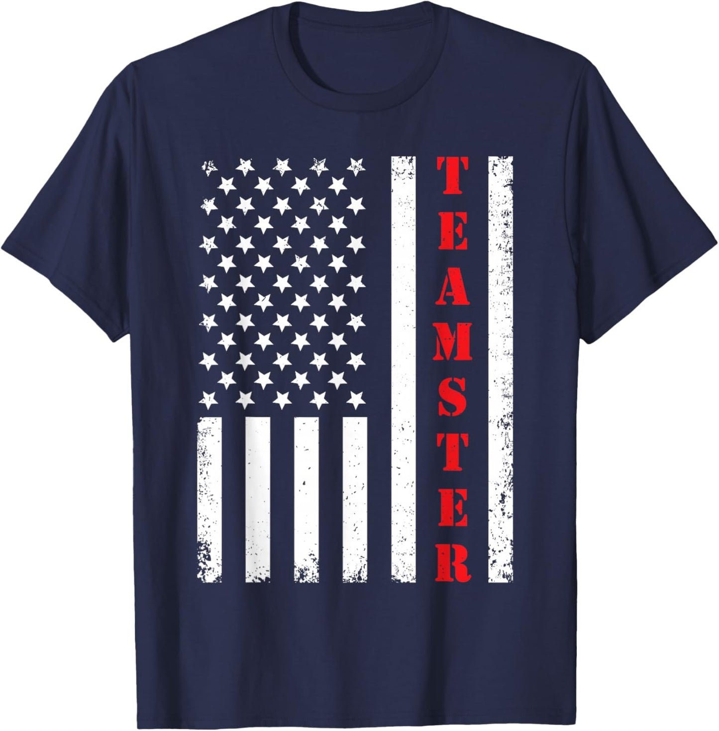 Teamster American Truck Drivers Trucker Trucking Labor Day T-Shirt - T-Shirt | Navy