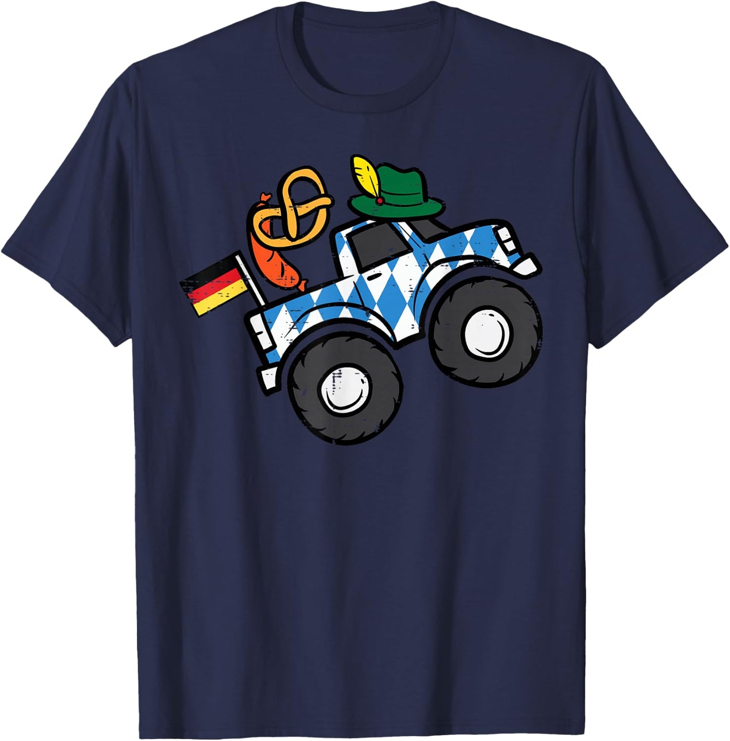Oktoberfest Monster Truck German Boys Kids Toddler Youth Men T-Shirt - T-Shirt | Navy