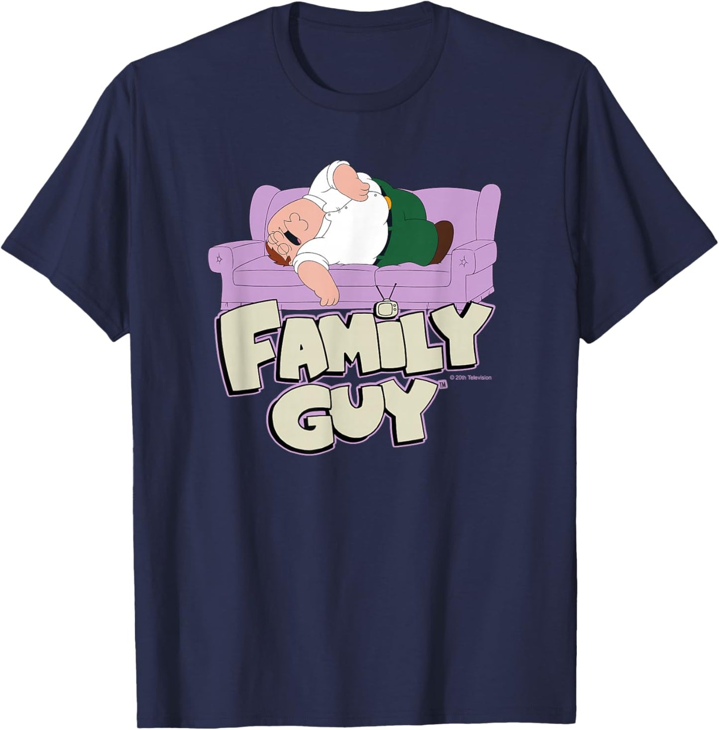 Family Guy Peter Griffin Couch Nap Small T-Shirt - T-Shirt | Navy