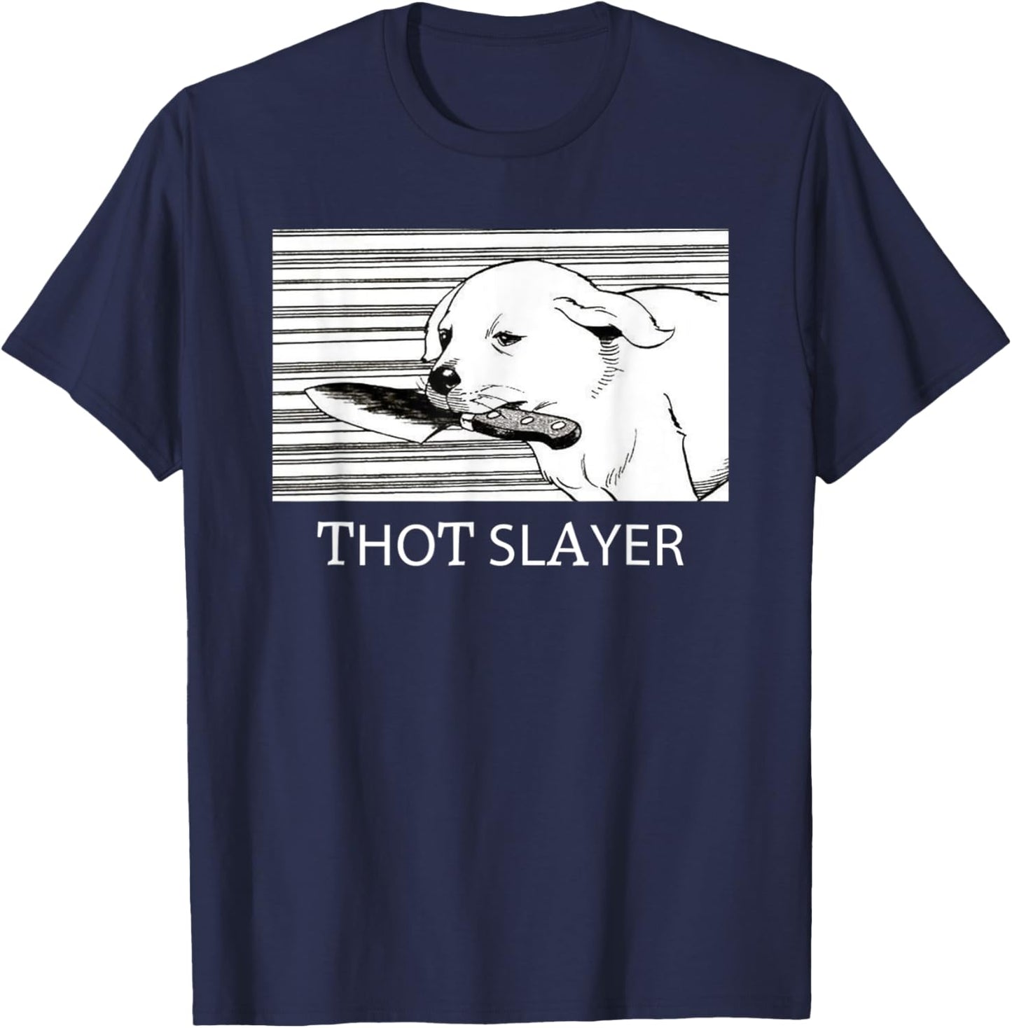 Funny Thot Slayer Apparel Love Dog T-Shirt - T-Shirt | Navy