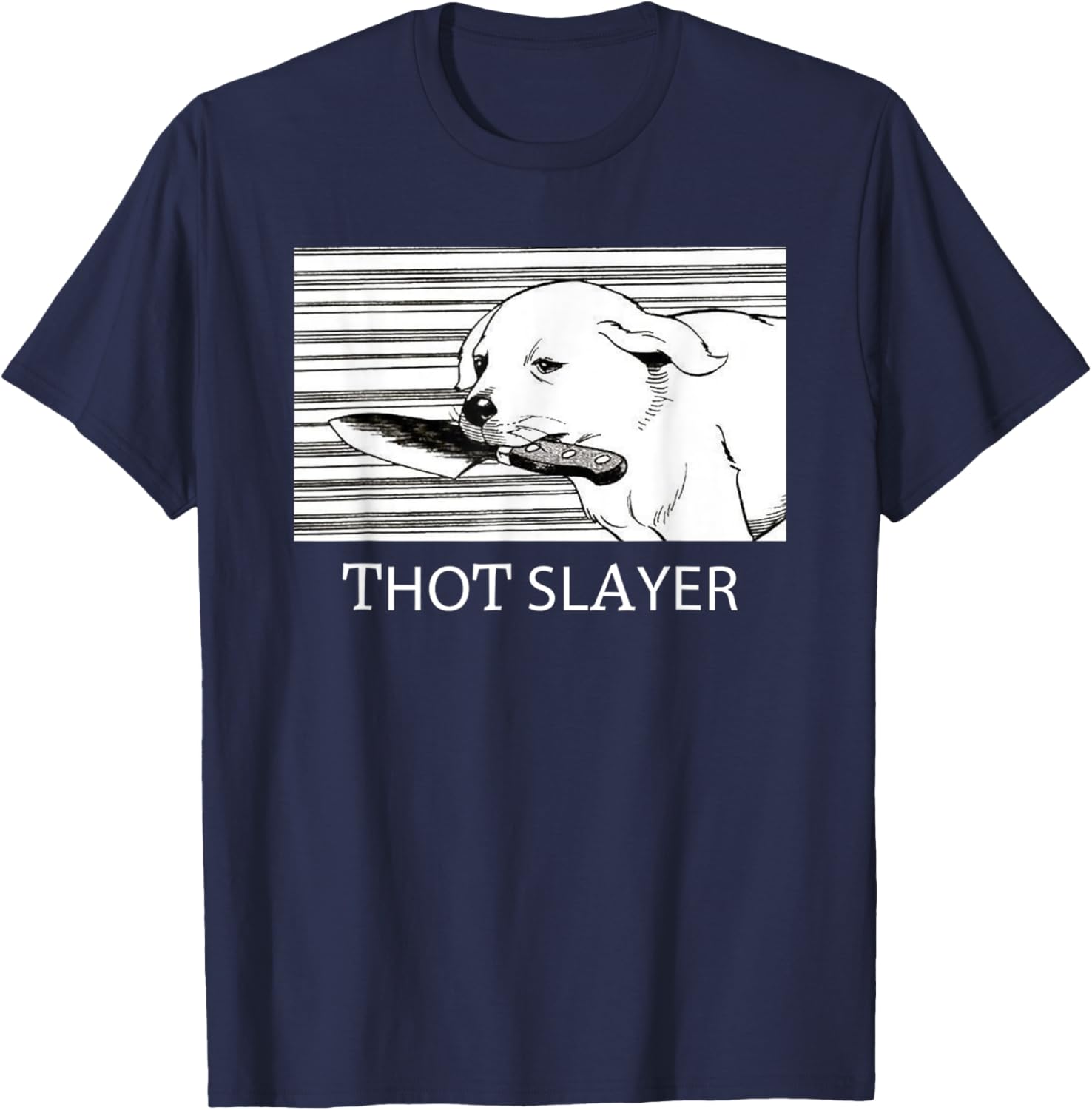 Funny Thot Slayer Apparel Love Dog T-Shirt - T-Shirt | Navy