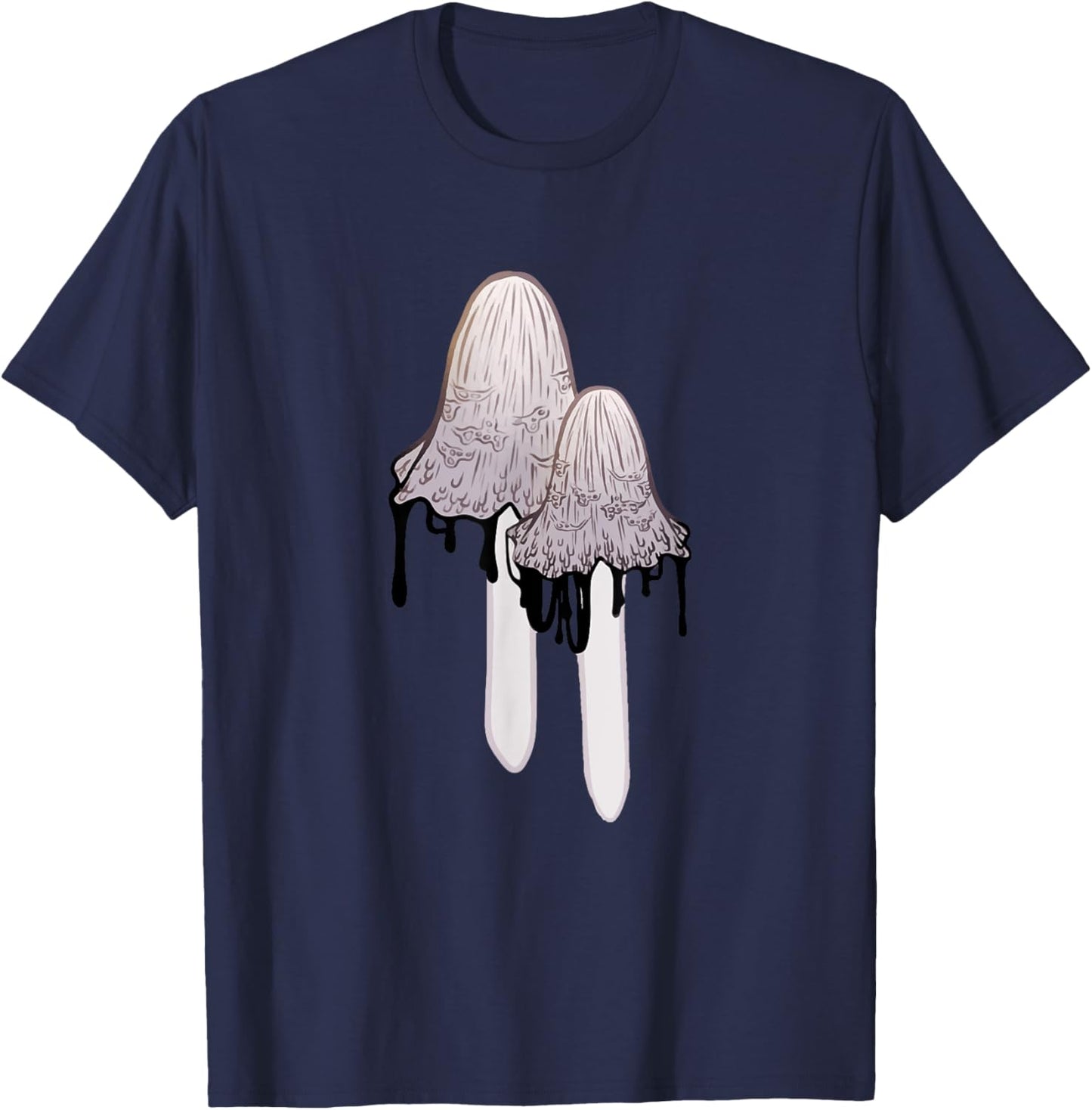 Inky Cap Ink Cap Foraging Mushrooms T-Shirt - T-Shirt | Navy