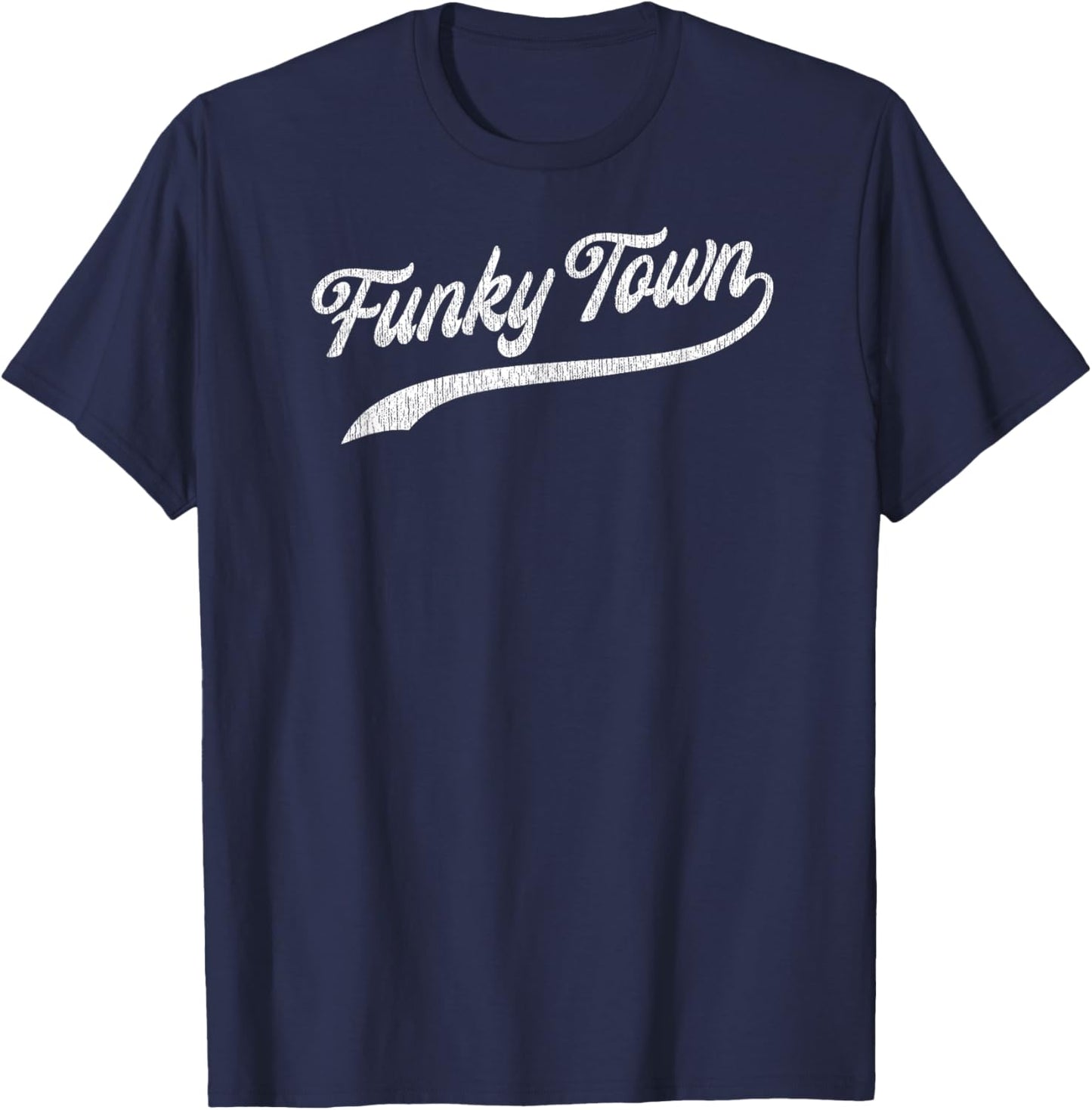 FUNKY TOWN Fort Worth TX Baseball Style Design With Details T-Shirt - T-Shirt | Navy