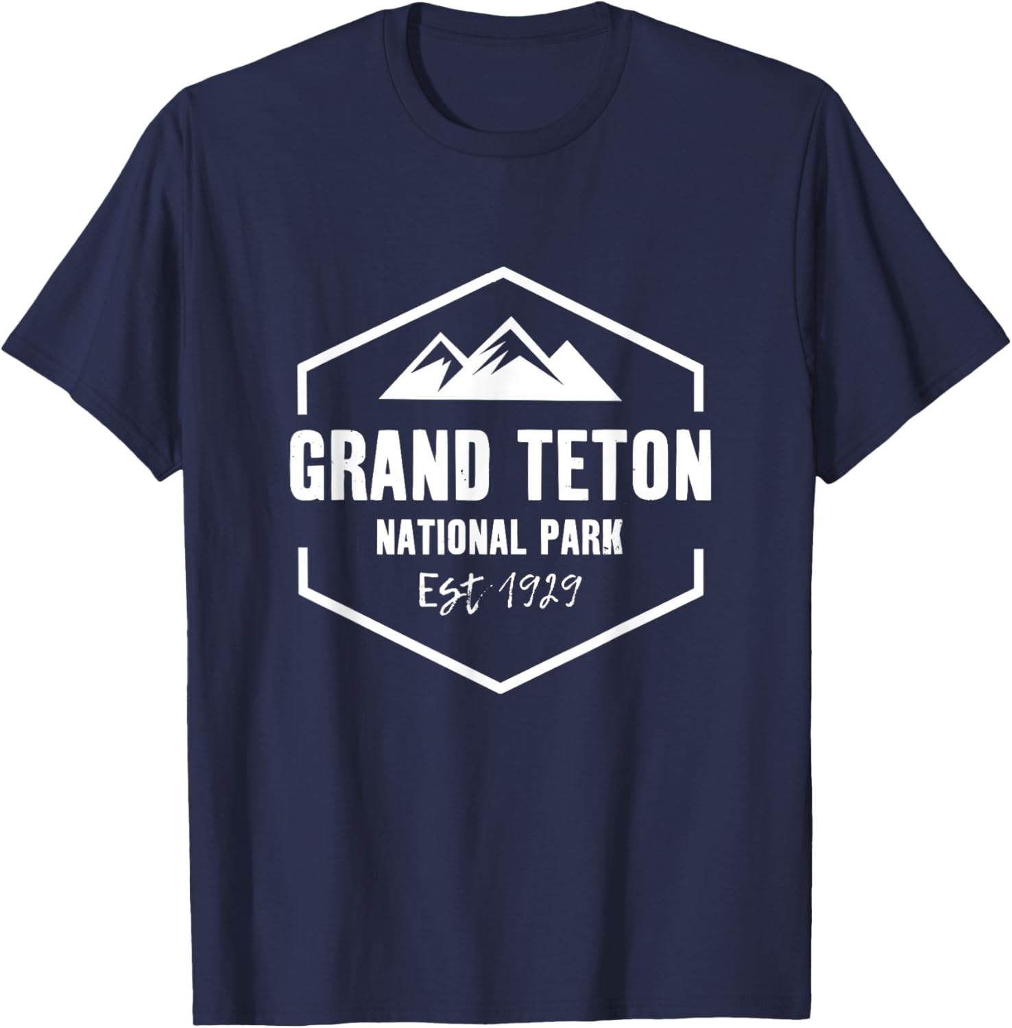 Grand Teton National Park Camping Outdoor T-Shirt - T-Shirt | Navy