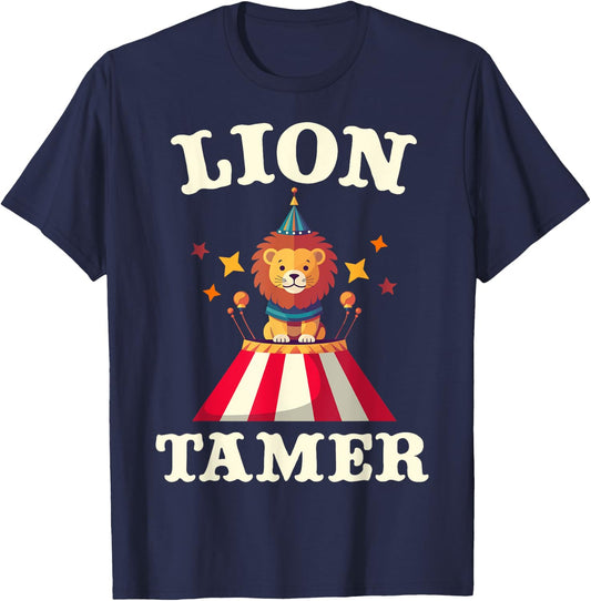 Lion Tamer Funny Kids Circus Costume Party Matching Carnival T-Shirt - T-Shirt | Navy