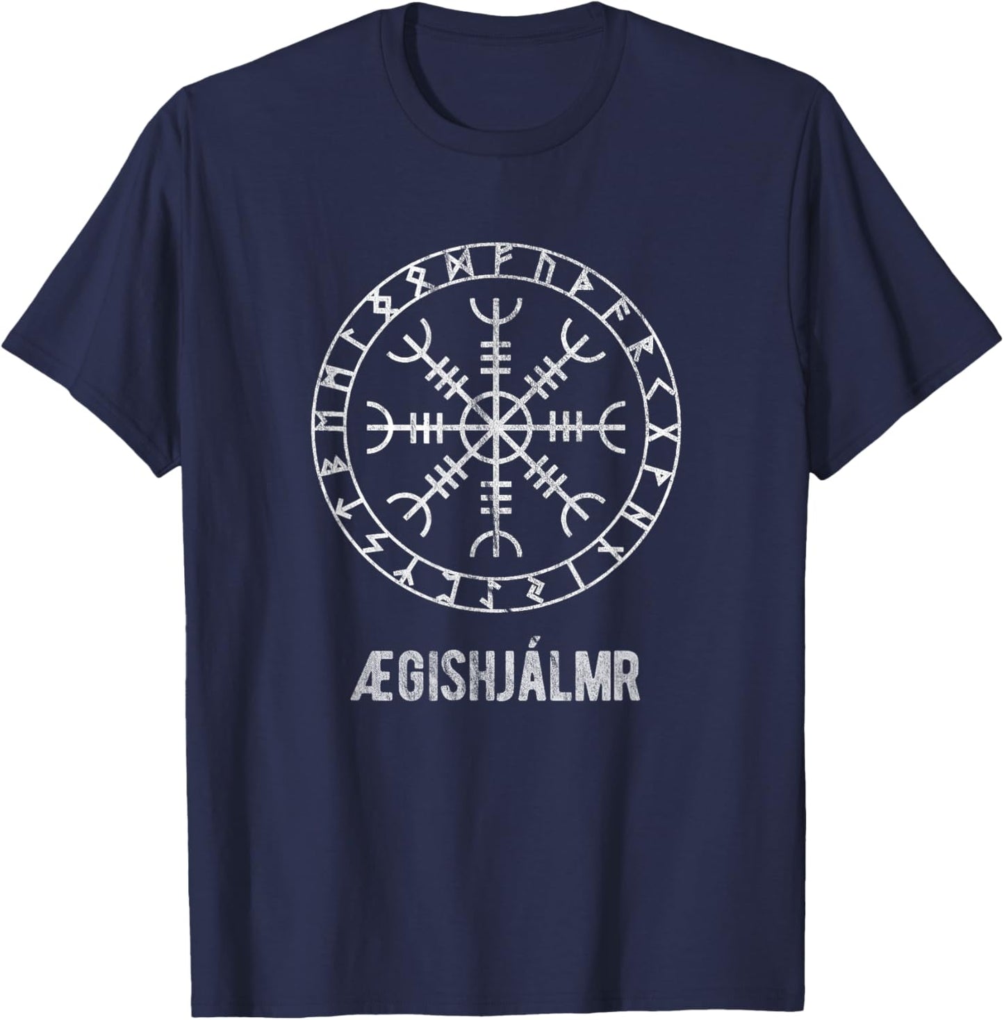 Vintage Iceland Shirt - Nordic Viking Battle Folklore T-Shirt - T-Shirt | Navy