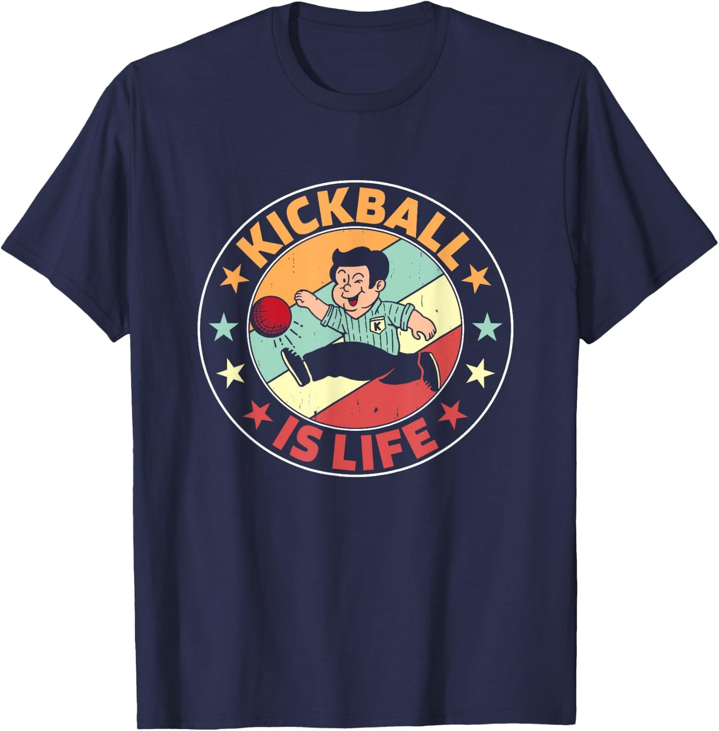 Kickball Is Life Kick Ball Champion Kickball Player Kickball T-Shirt - T-Shirt | Navy