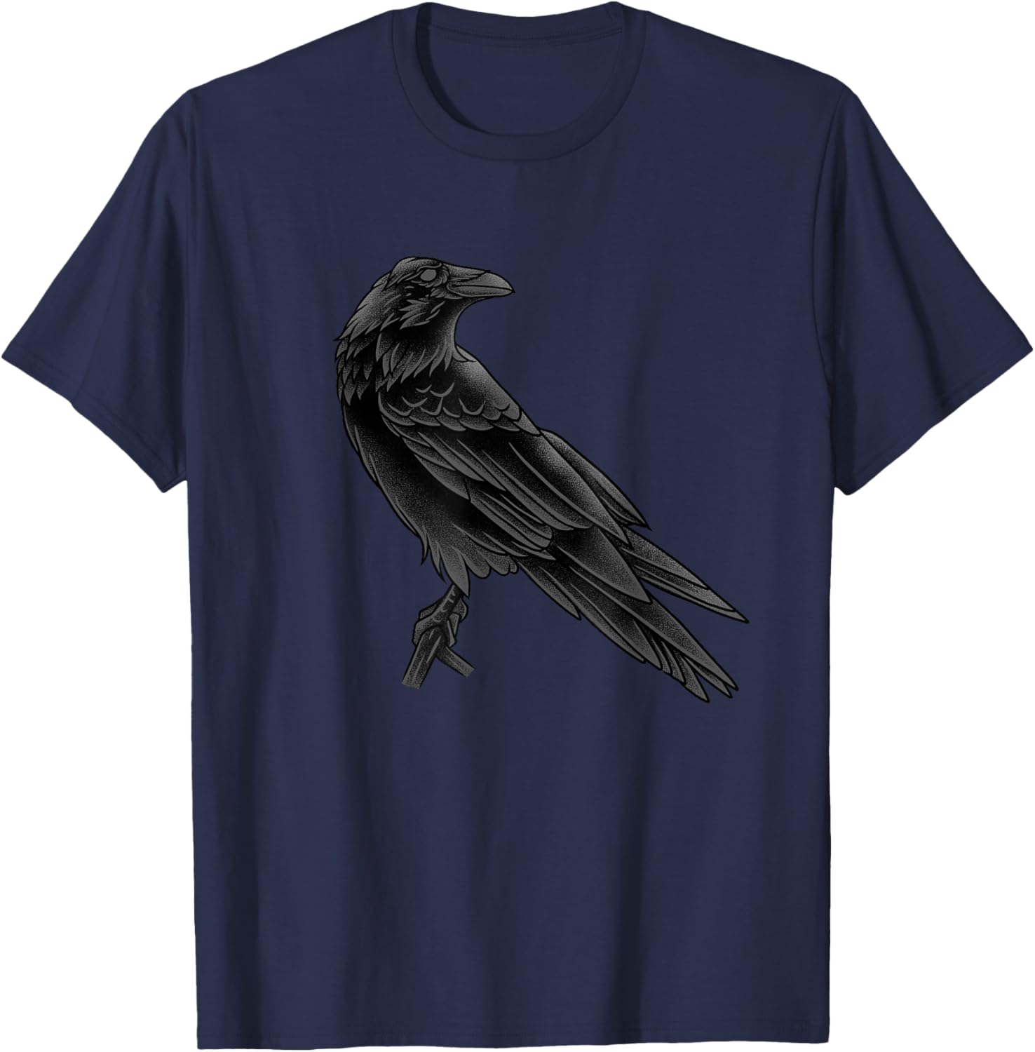 Goth Raven Crow Shirt Crow Animal Bird Lover Owner Birder T-Shirt - T-Shirt | Navy